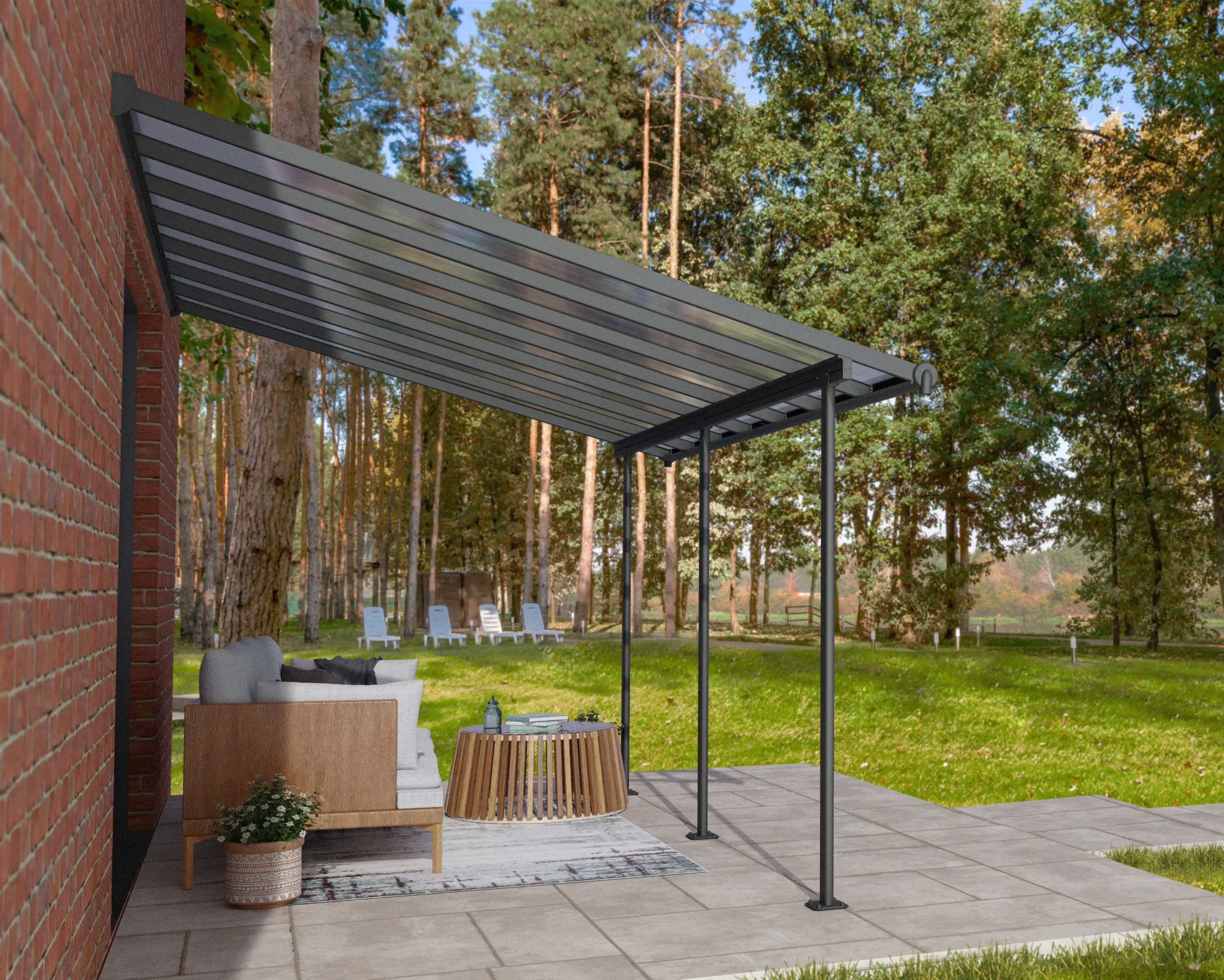 Canopia Terrassenüberdachung Sierra 434 x 295 cm anthrazit Canopia Terrassenüberdachung Sierra 434 x 295 cm anthrazit