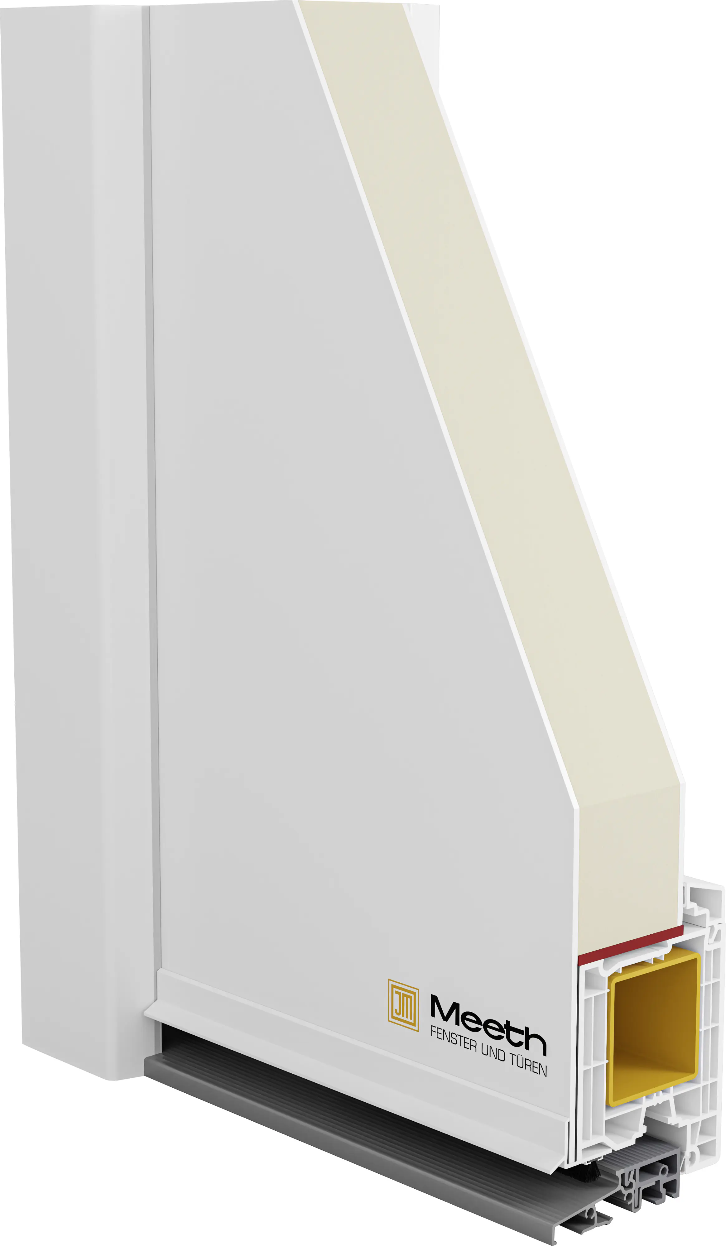 Meeth Haustür Genius PVC Modell 103 DIN Links weiß/lichtgrau
