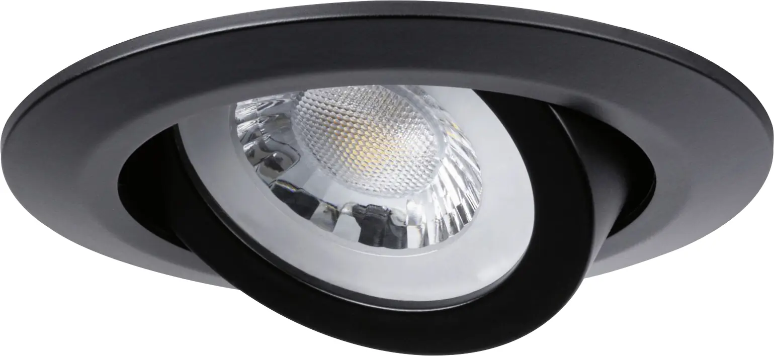 Paulmann LED Einbauleuchte 3er Set schwarz Ø 8,2 cm schwenkbar warmweiß