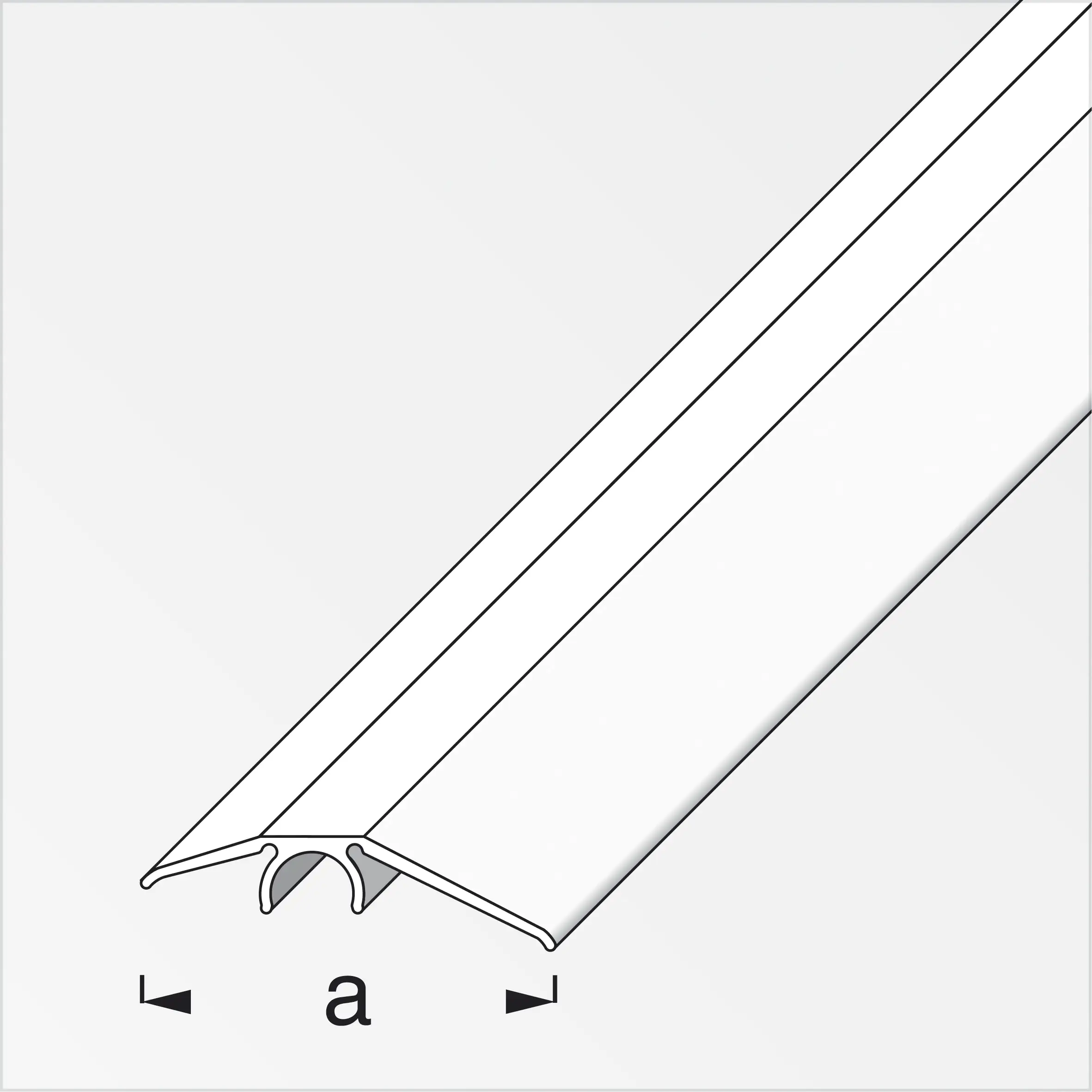 alfer Niveauausgleichs-Profil 1 m, 40 mm Alu eloxiert gebürstet schwarz