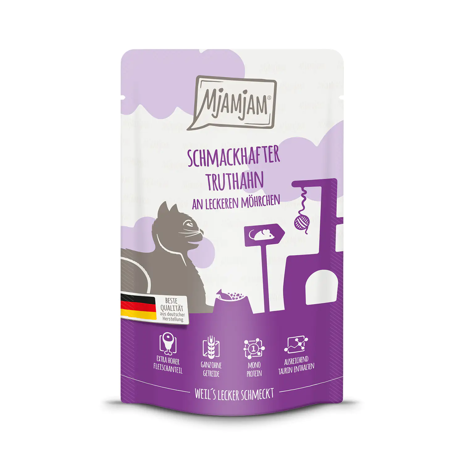 MjAMjAM Quetschie Truthahn an Möhrchen Katzenfutter 125 g