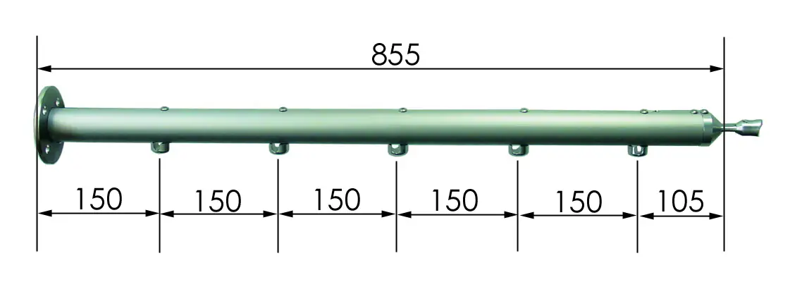 Treba B43 AluTec Geländerstab Aluminium eloxiert