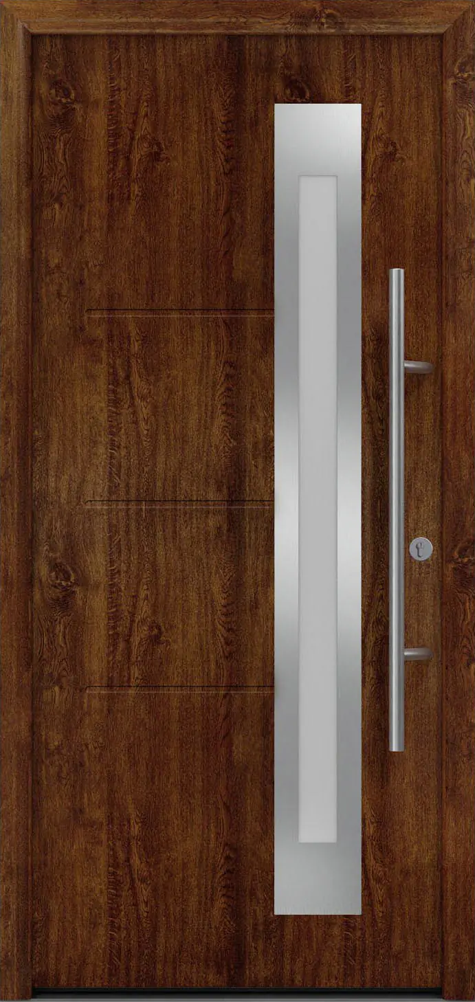 EcoStar Haustür ISOPRO Secur IPS 780S RC2 dark oak 110 x 210 cm