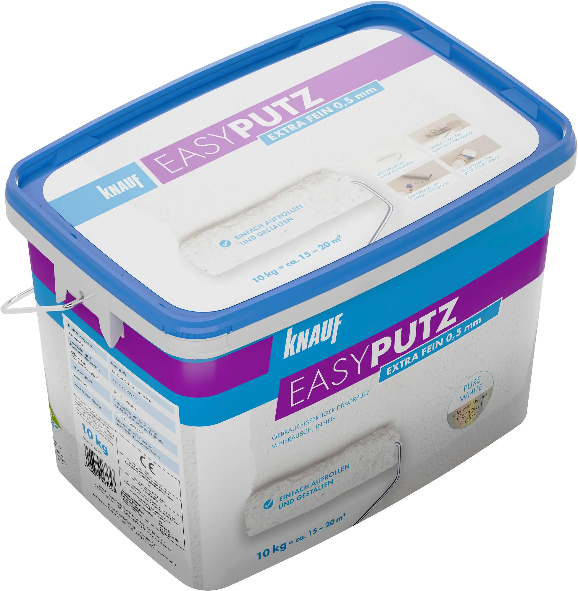 Knauf EasyPutz Streichputz 10 kg 0,5 mm extra fein schneeweiß Knauf EasyPutz Streichputz 10 kg 0,5 mm extra fein schneeweiß