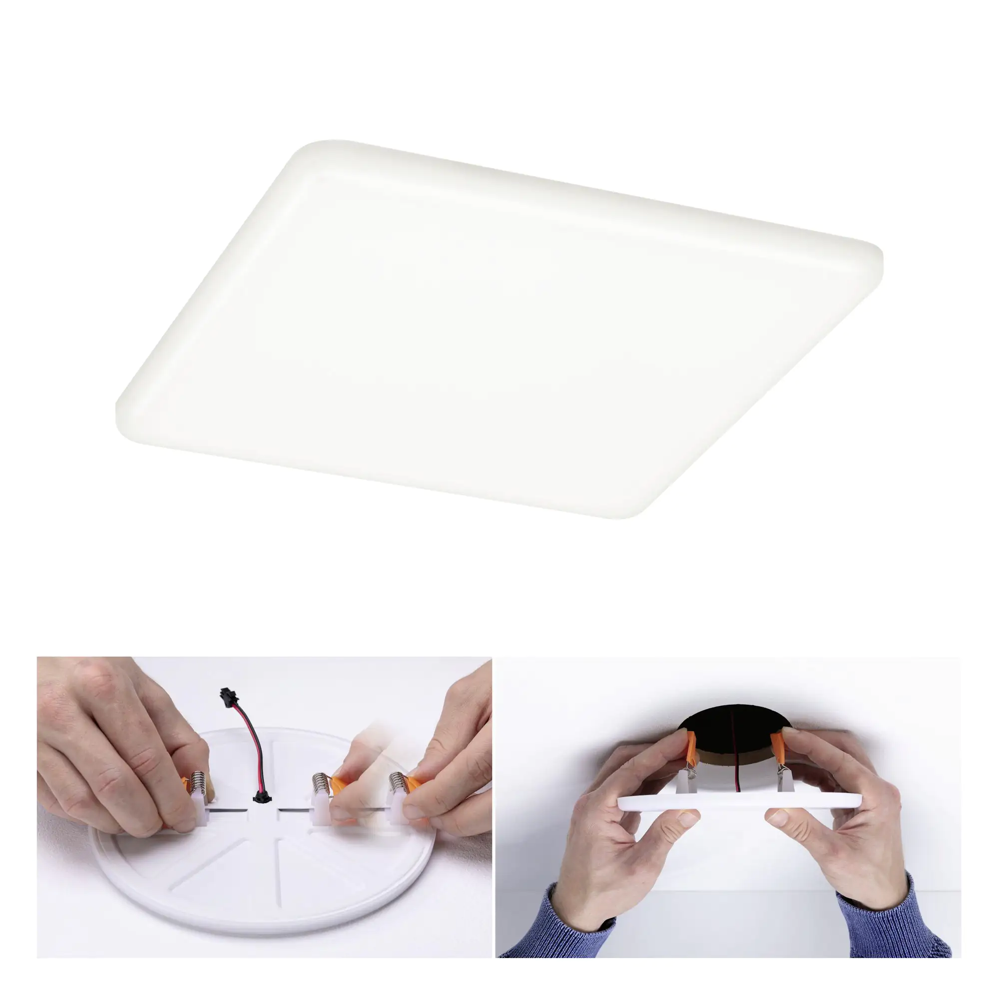 Paulmann Einbauleuchte LED Veluna Varifit eckig Paulmann Einbauleuchte LED Veluna Varifit eckig 18,5 cm 17,5 W satin