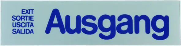 Conacord Klebeschild "Ausgang"