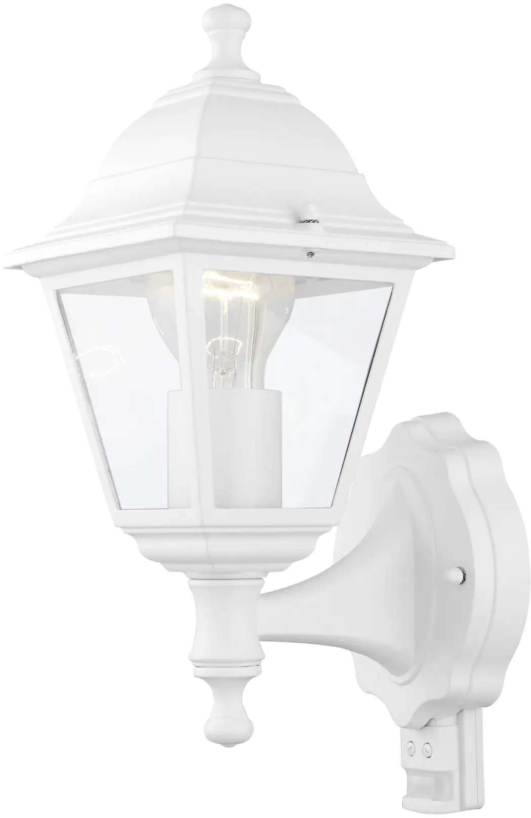 Eglo Außen-Wandleuchte Belfort 1 weiß mit Bewegungsmelder E27, max. 60 W