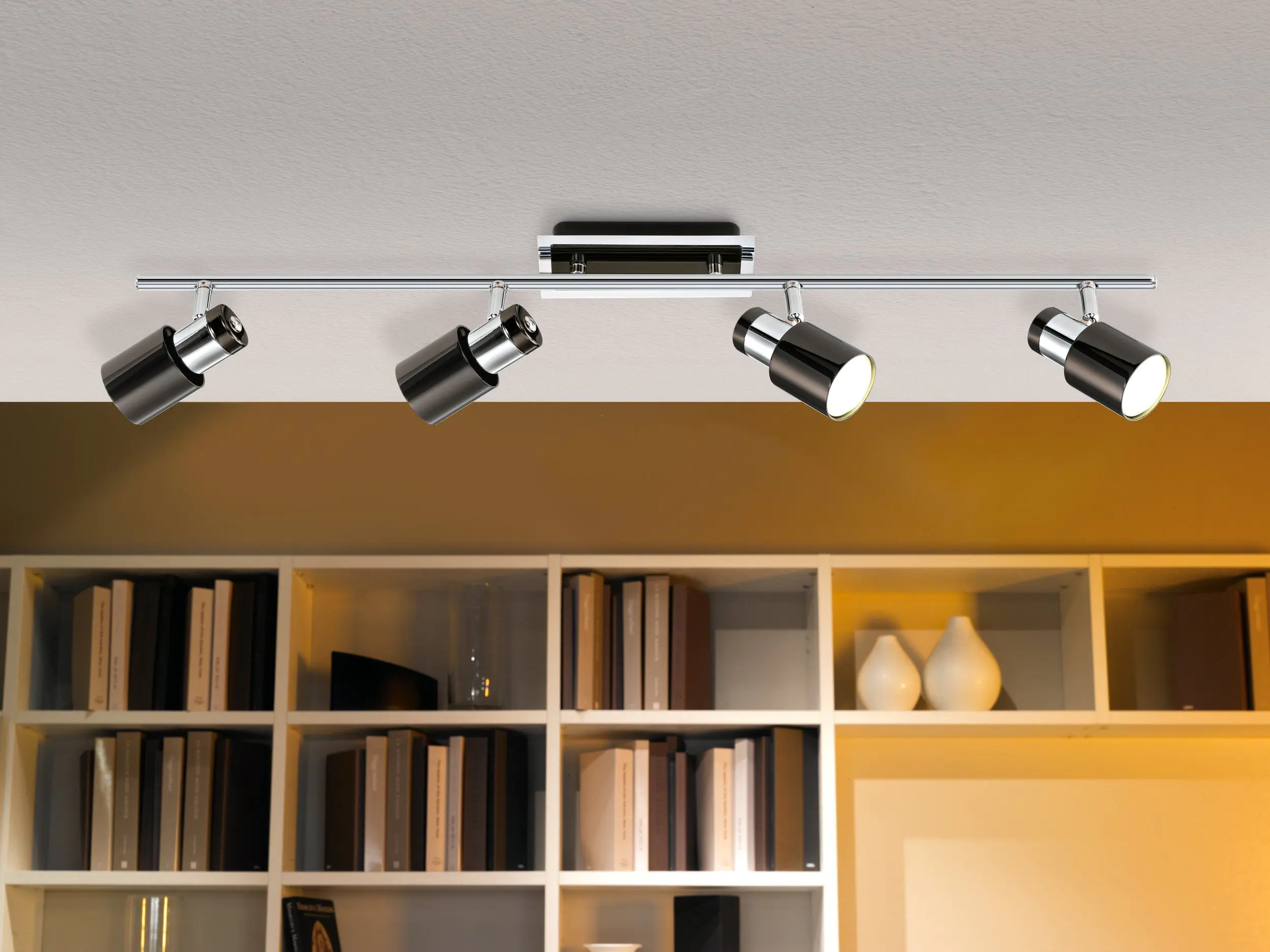 Eglo 4er Spot Davida 1 nickel-nero 78 x 7 cm GU10, warmweiß