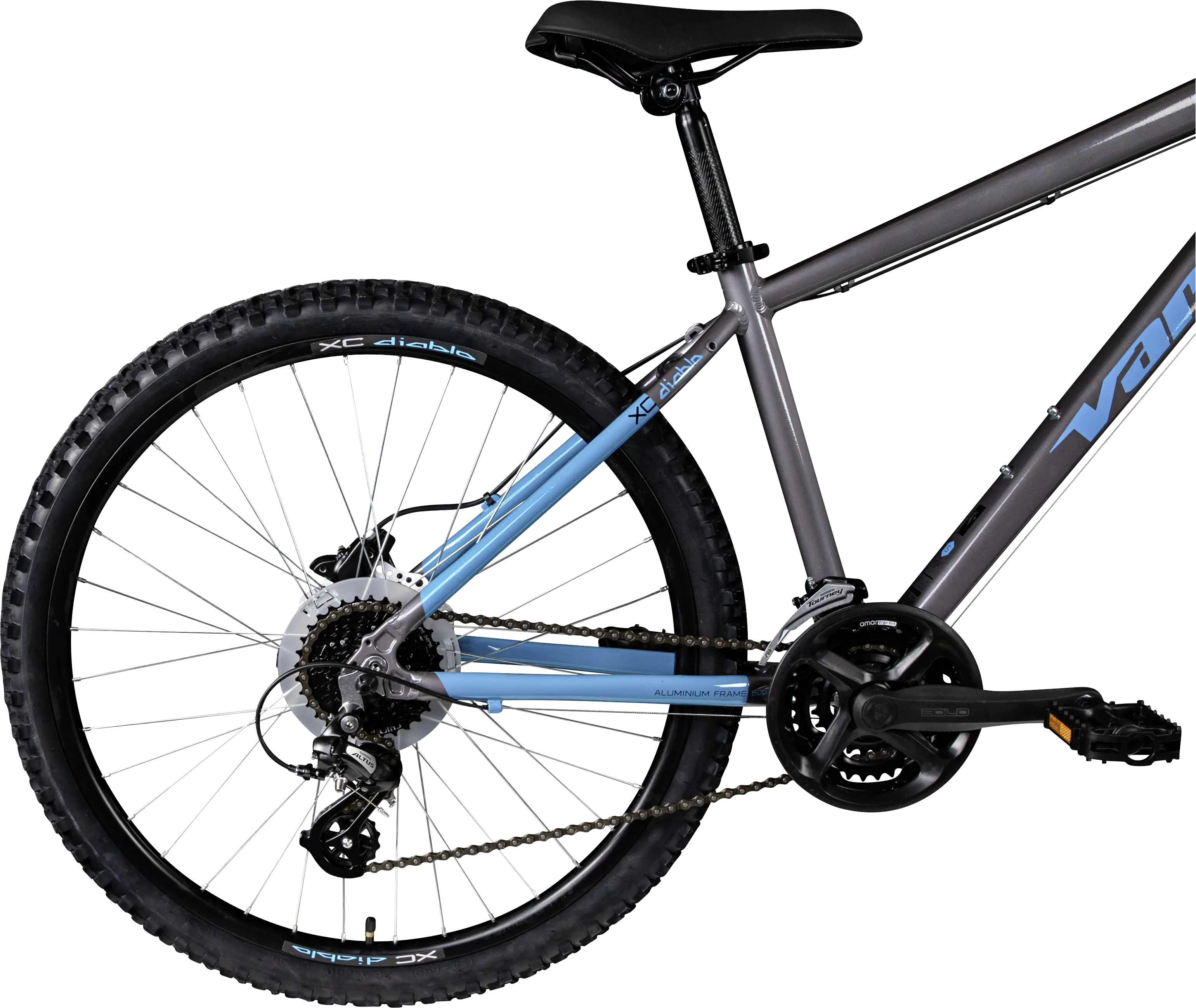Vario Mountainbike XC DIABLO 26 MTB Hardtail 26 Zoll RH 40cm 24-Gang grau  blau Vario Mountainbike XC DIABLO 26 MTB Hardtail 26 Zoll RH 40cm 24-Gang grau  blau