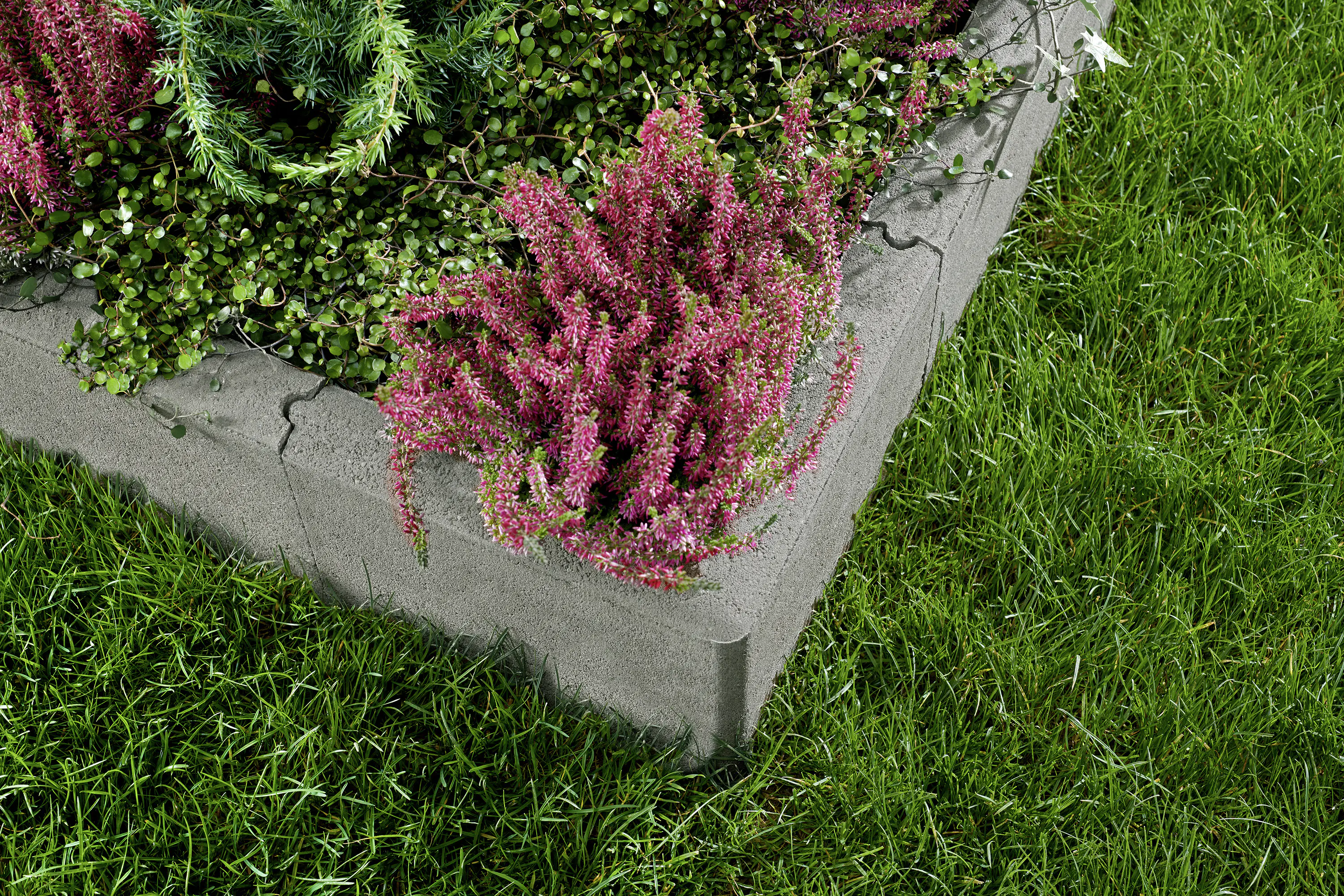 Kann Randstein Ecke mit Nut- und Feder 25 x 25 x 5 cm grau Kann Randstein Ecke mit Nut- und Feder 25 x 25 x 5 cm grau