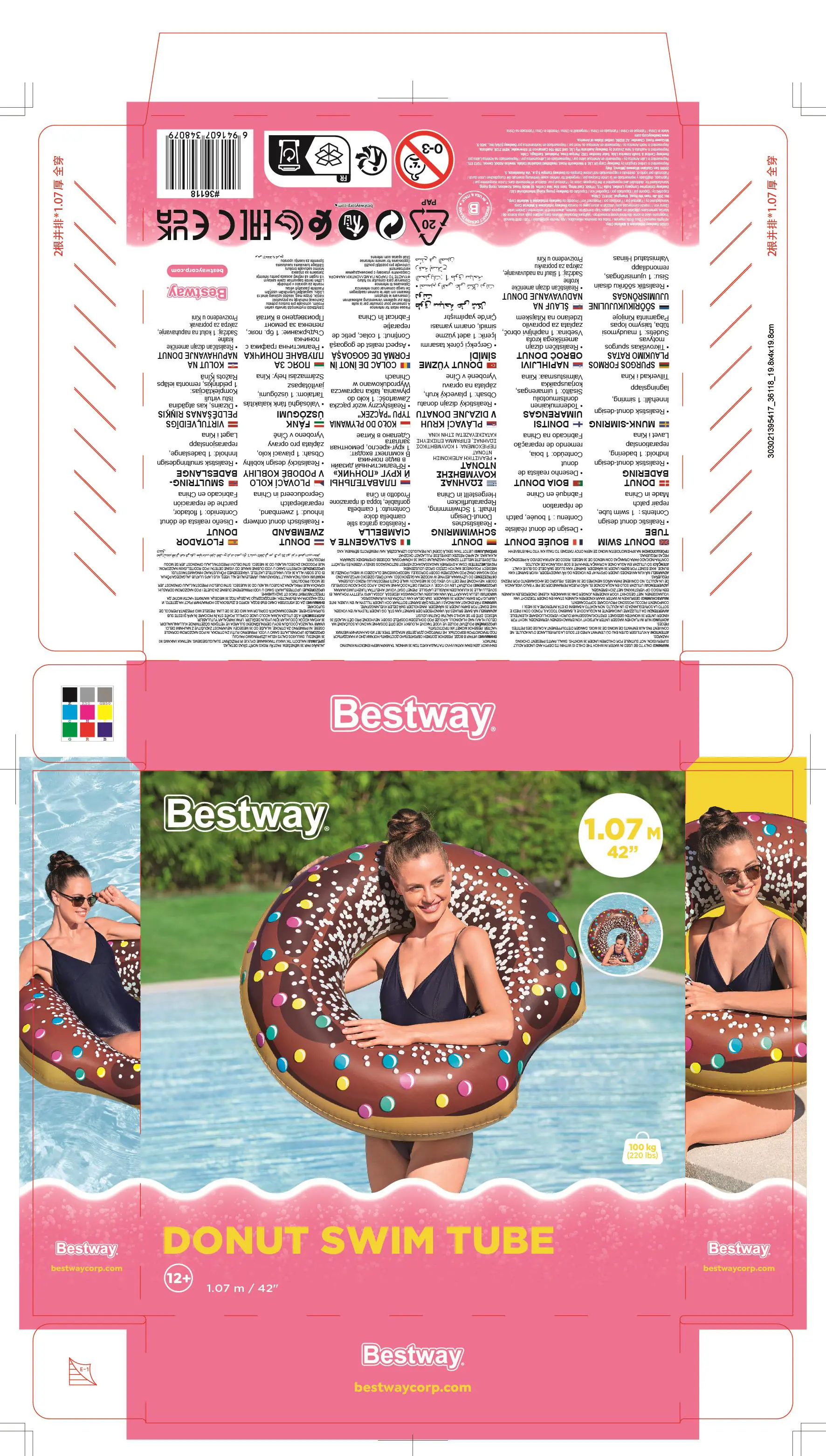Bestway Schwimmring Donut Ø 107 cm