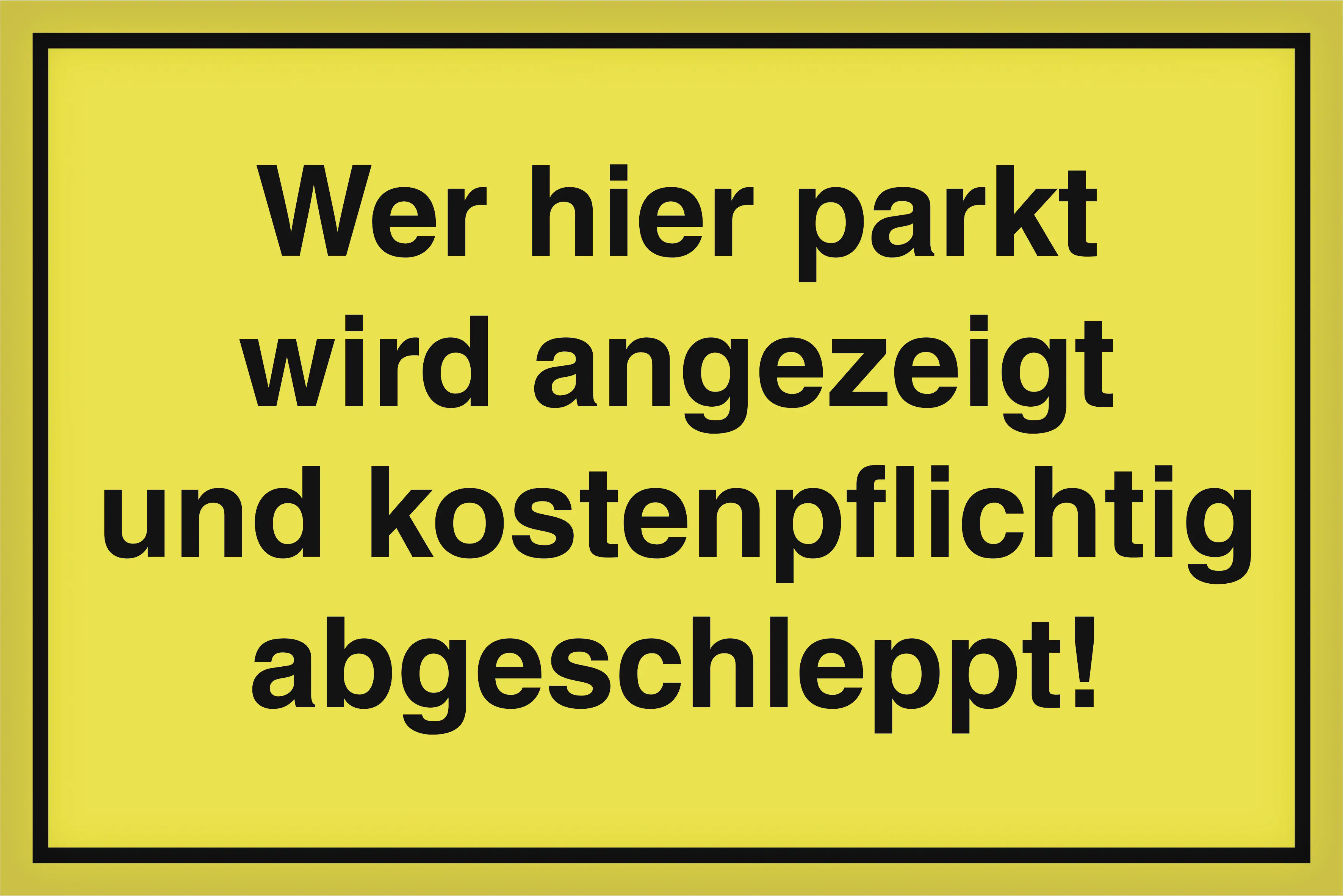 Conmetall Hinweisschild Wer hier parkt 200 x 300 mm