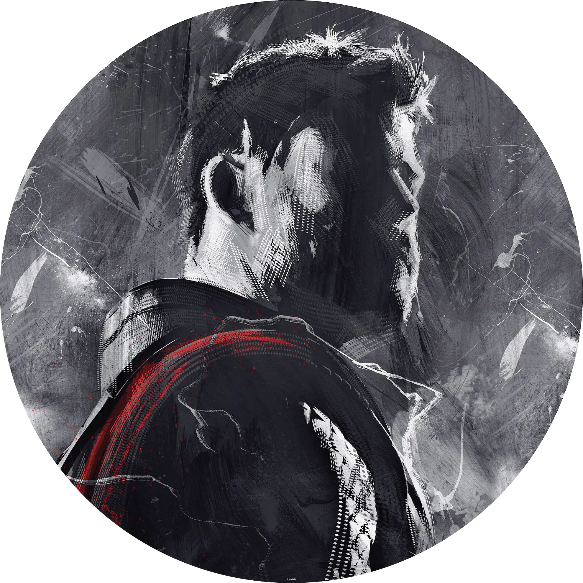 Komar Vlies Fototapete Dot Aveng Painting Thor Ø 128 cm, selbstklebend