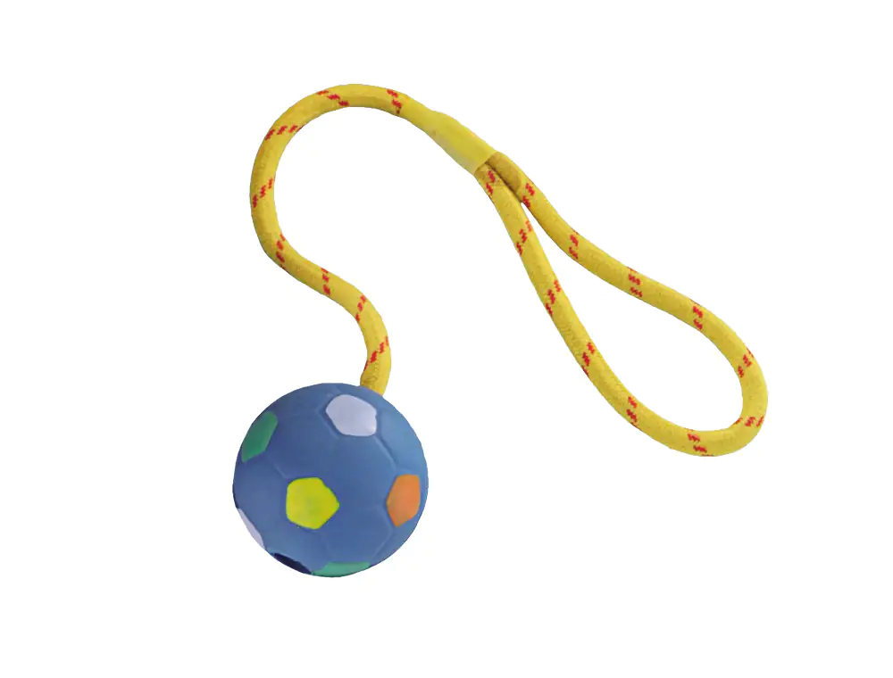 Nobby Vollgummi Ball mit Seil 6,5 cm Nobby Vollgummi Ball mit Seil 6,5 cm