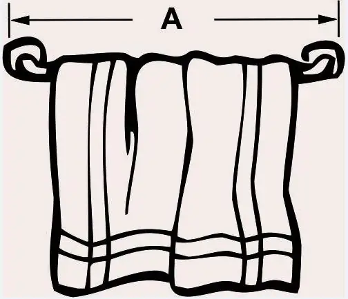Cornat Badetuchhalter Messing, weiß