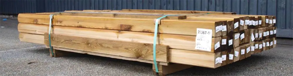 Plus Leimholzpfosten 208 cm 90 x 90 mm druckimprägniert Kopf gerundet