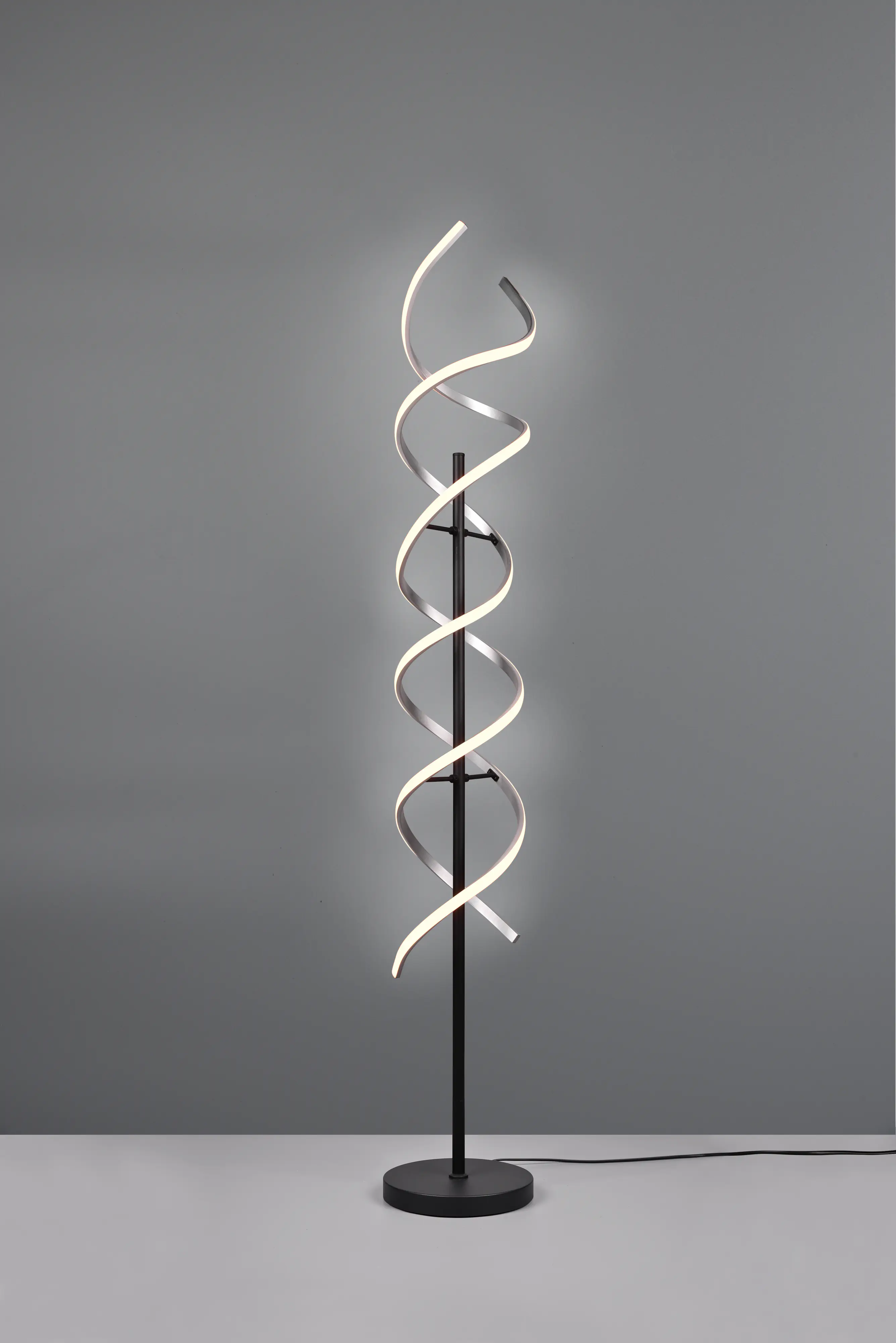 Trio LED-Stehleuchte Sequence Ø 23 x 150 cm warmweiß-neutralweiß alu gebürstet dimmbar