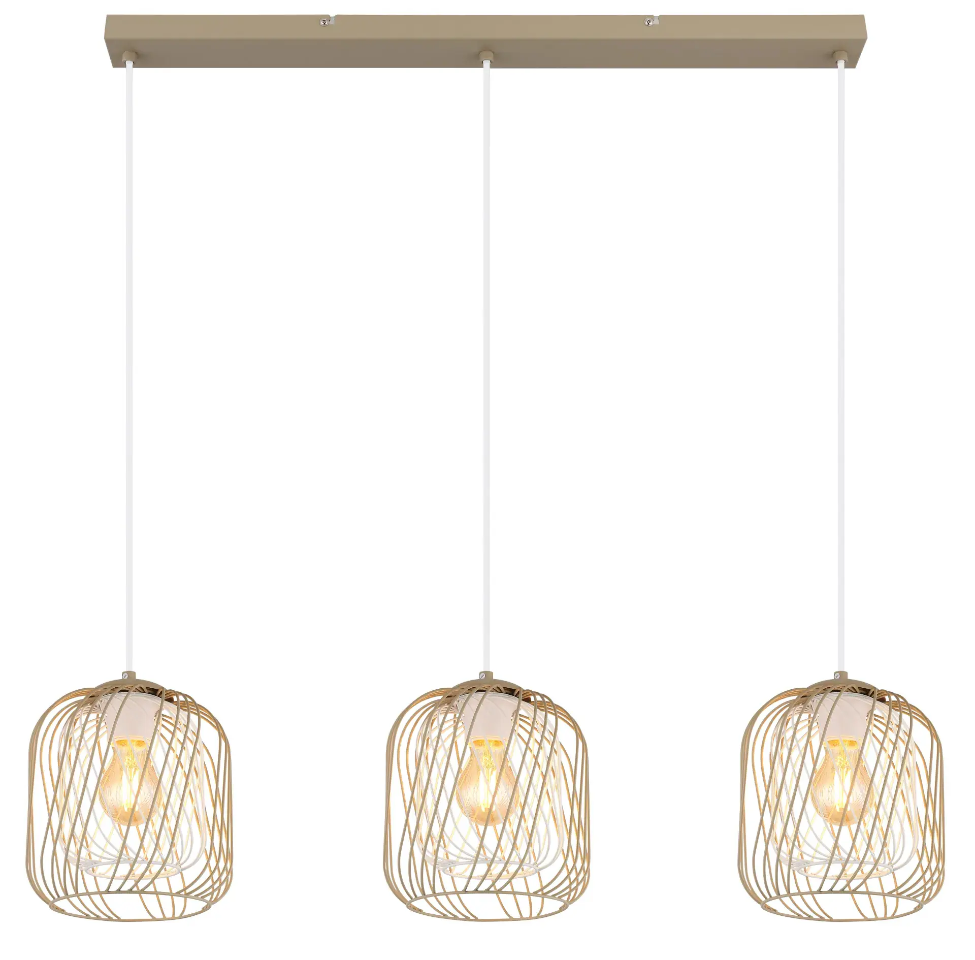 Globo Hängeleuchte Dichti 84 x 150 cm sandfarben matt