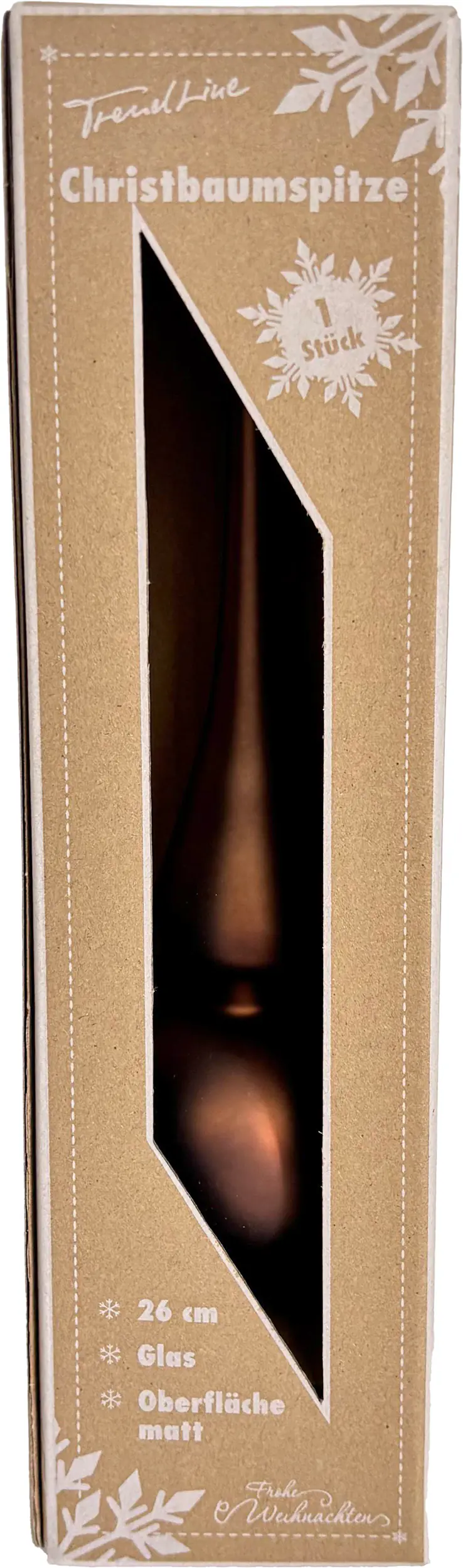 TrendLine Christbaumspitze aus Glas 26 cm espresso matt TrendLine Christbaumspitze aus Glas 26 cm espresso matt