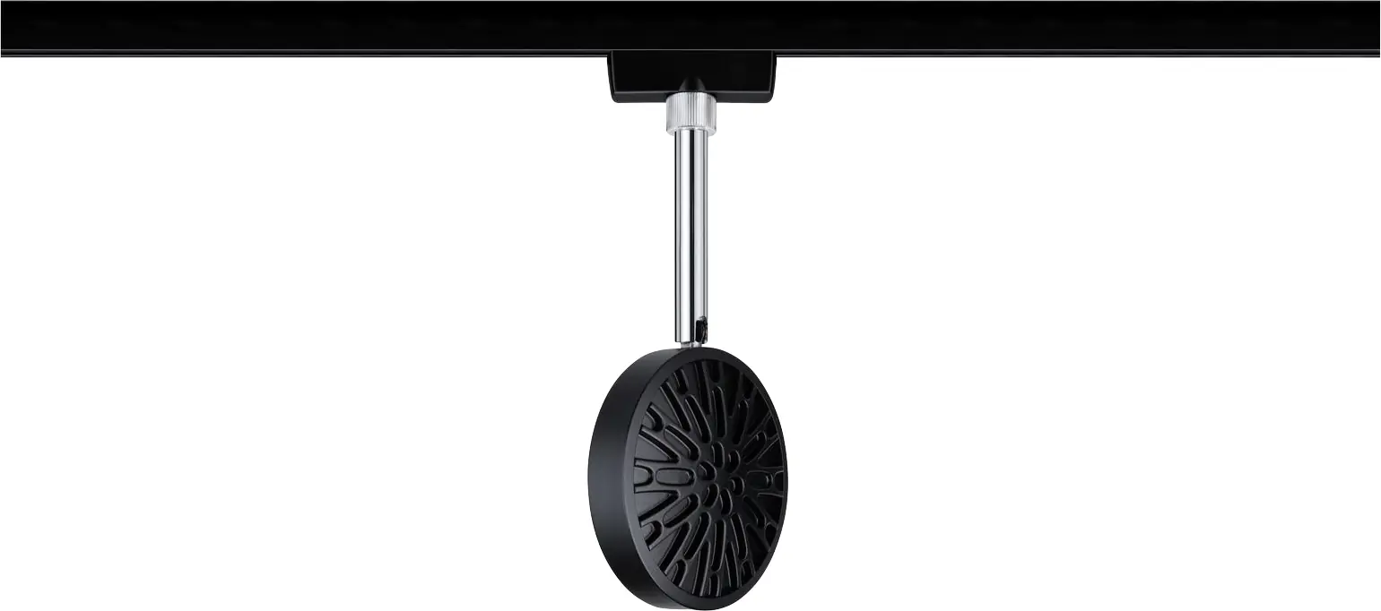 Paulmann URail LED Einzelspot Discus schwarz matt chrom 9,5 cm 5 W