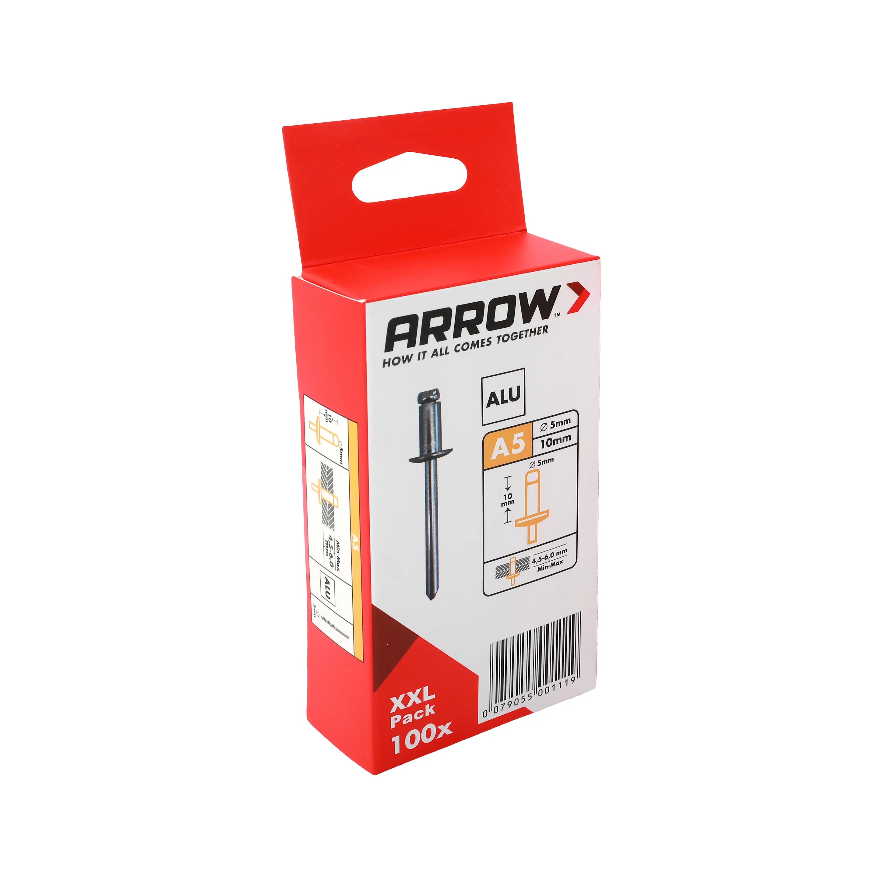 Arrow Blindniete Typ RA Ø 5 x 10 mm Aluminium 100 Stück 