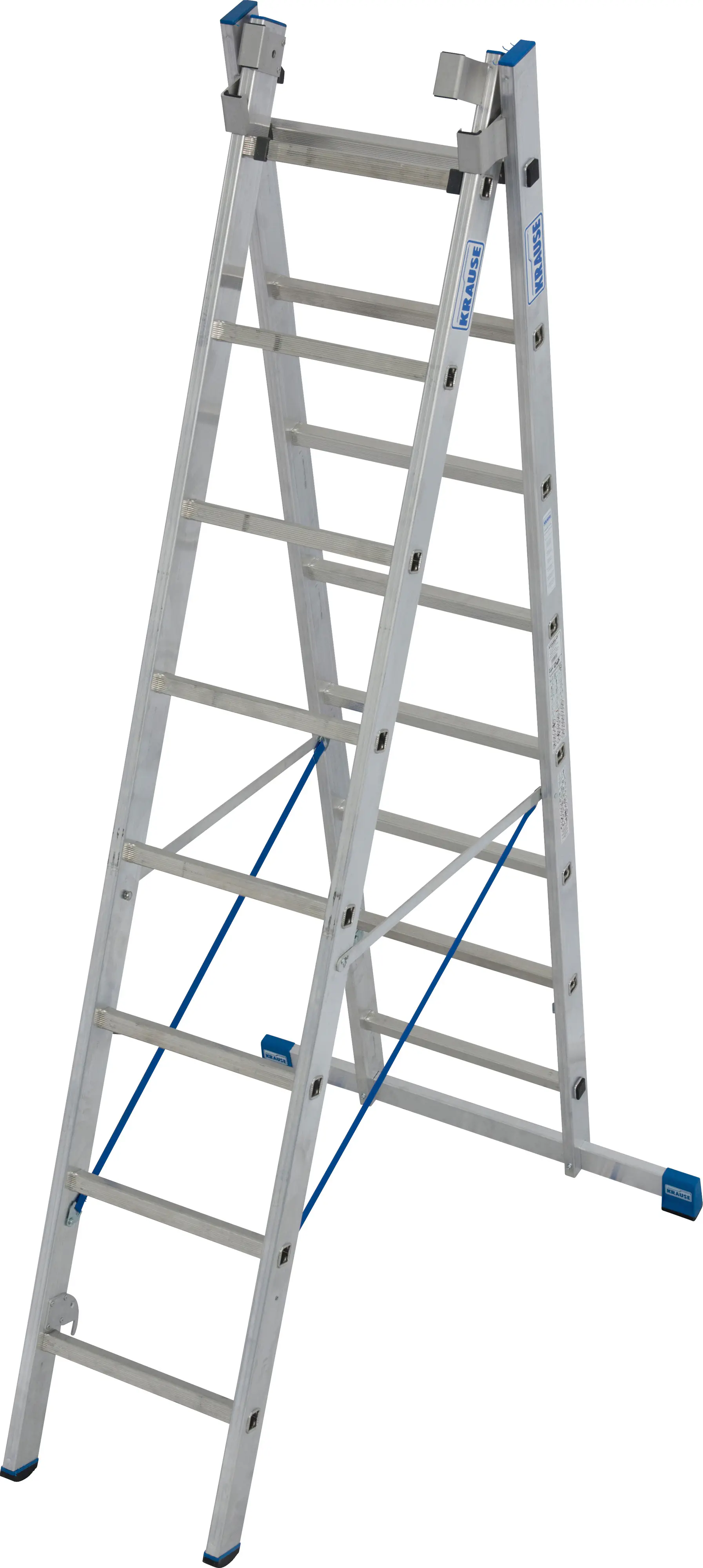 Krause Aluminium-Mehrzweckleiter STABILO mit Treppenfunktion 6,05 m