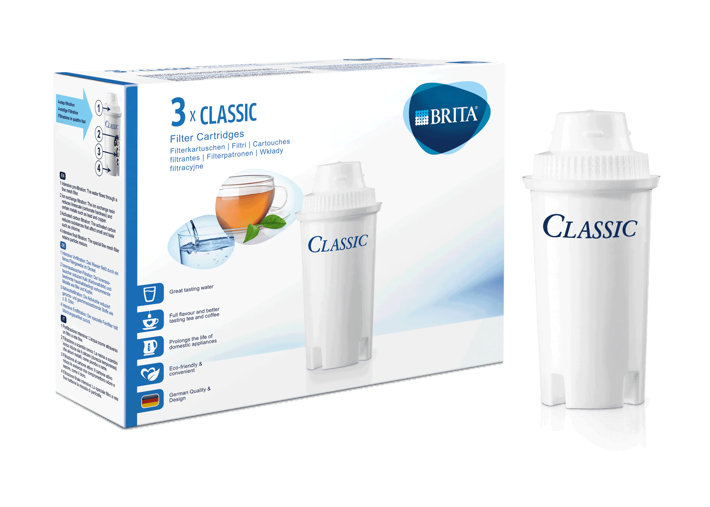 BRITA Filterkartuschen CLASSIC für BRITA CLASSIC Wasserfilter-Systeme 3er-Pack
