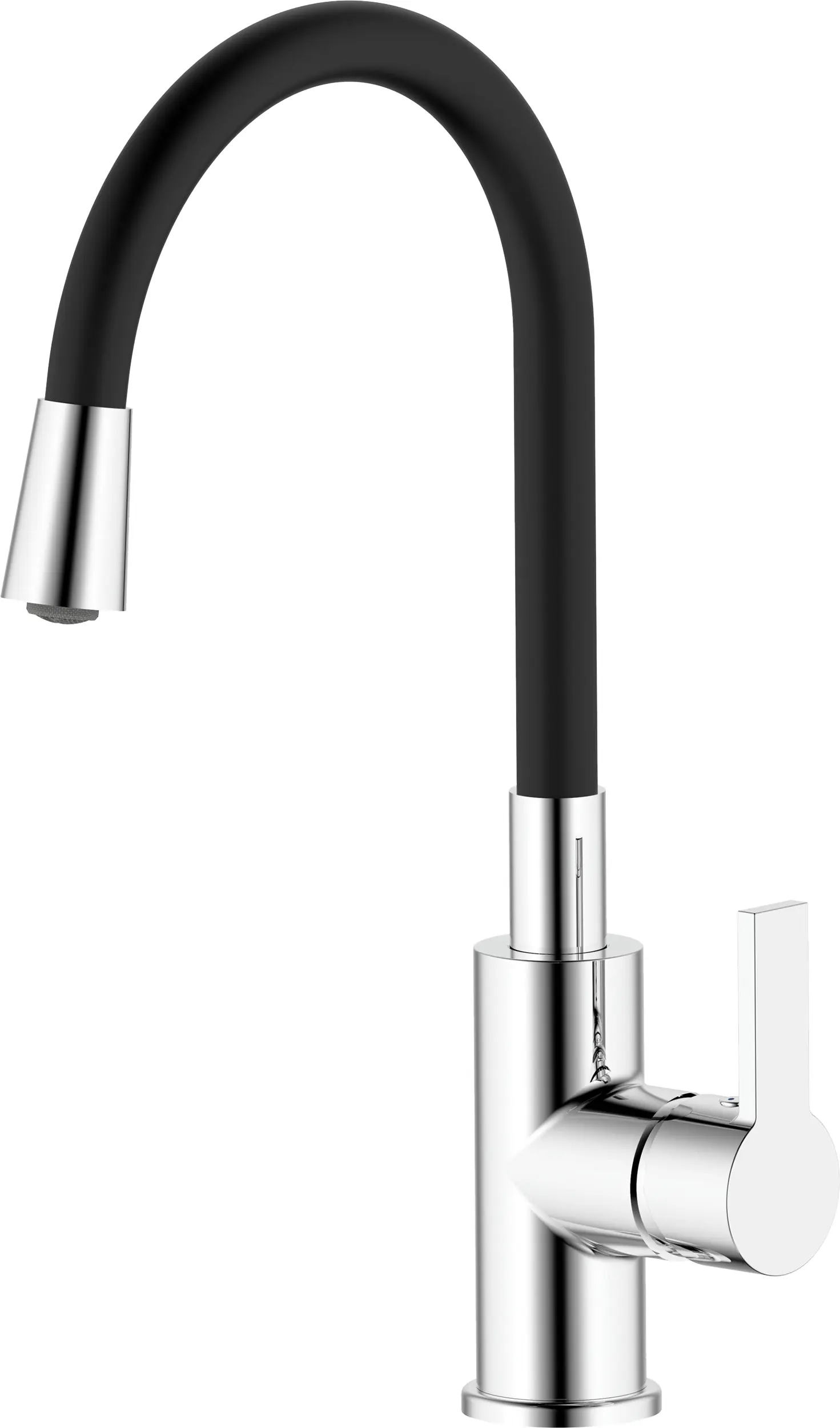 Primaster Küchenarmatur Flexo mit flexiblen Auslauf schwarz chrom Primaster Küchenarmatur Flexo mit flexiblen Auslauf schwarz chrom