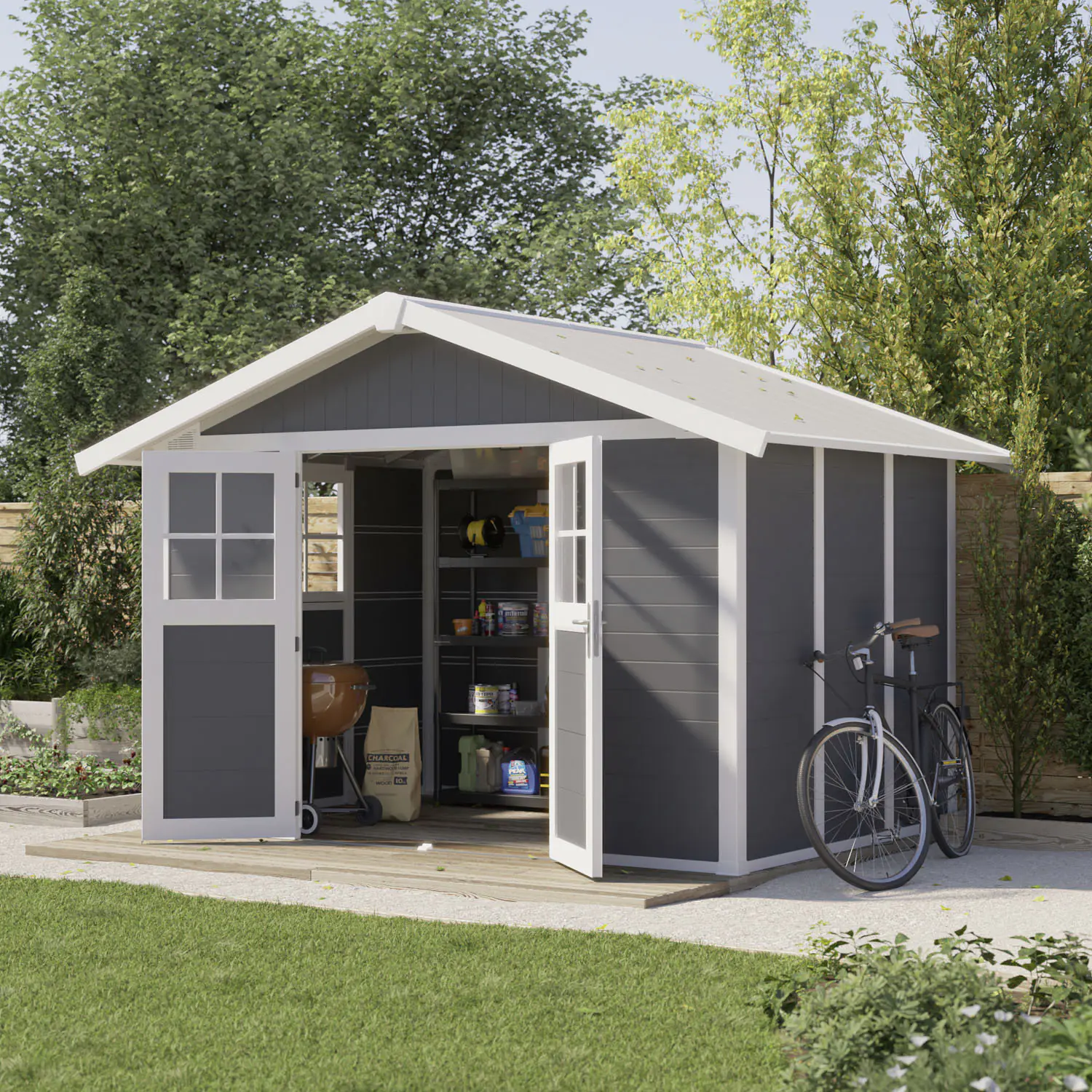 Grosfillex Gartenhaus Deco H 7,5 370 x 298 cm (inkl. Dachüberstand)