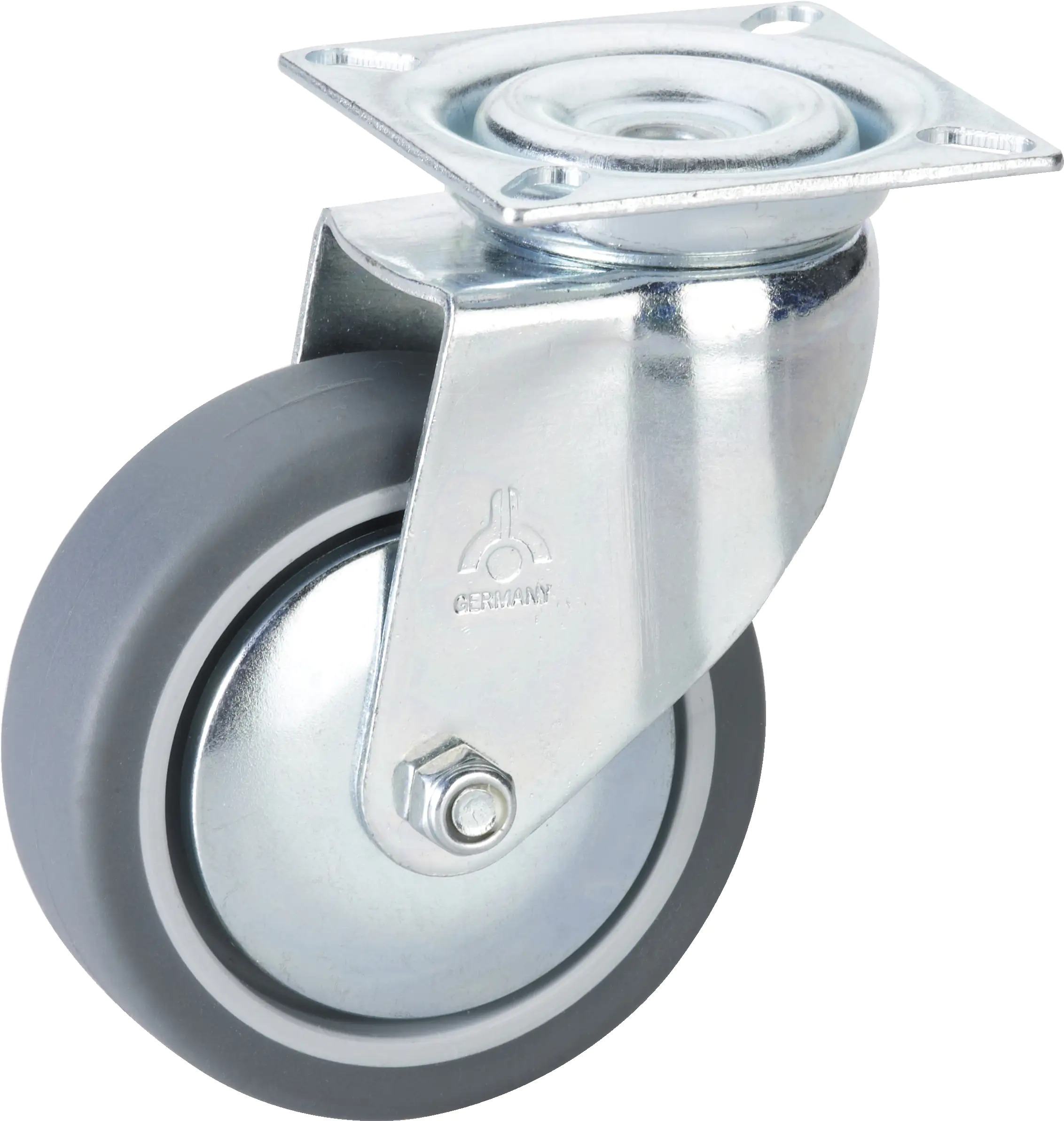 Lenkrolle mit Platte 100 x 25 mm, Tragkr. 55 kg