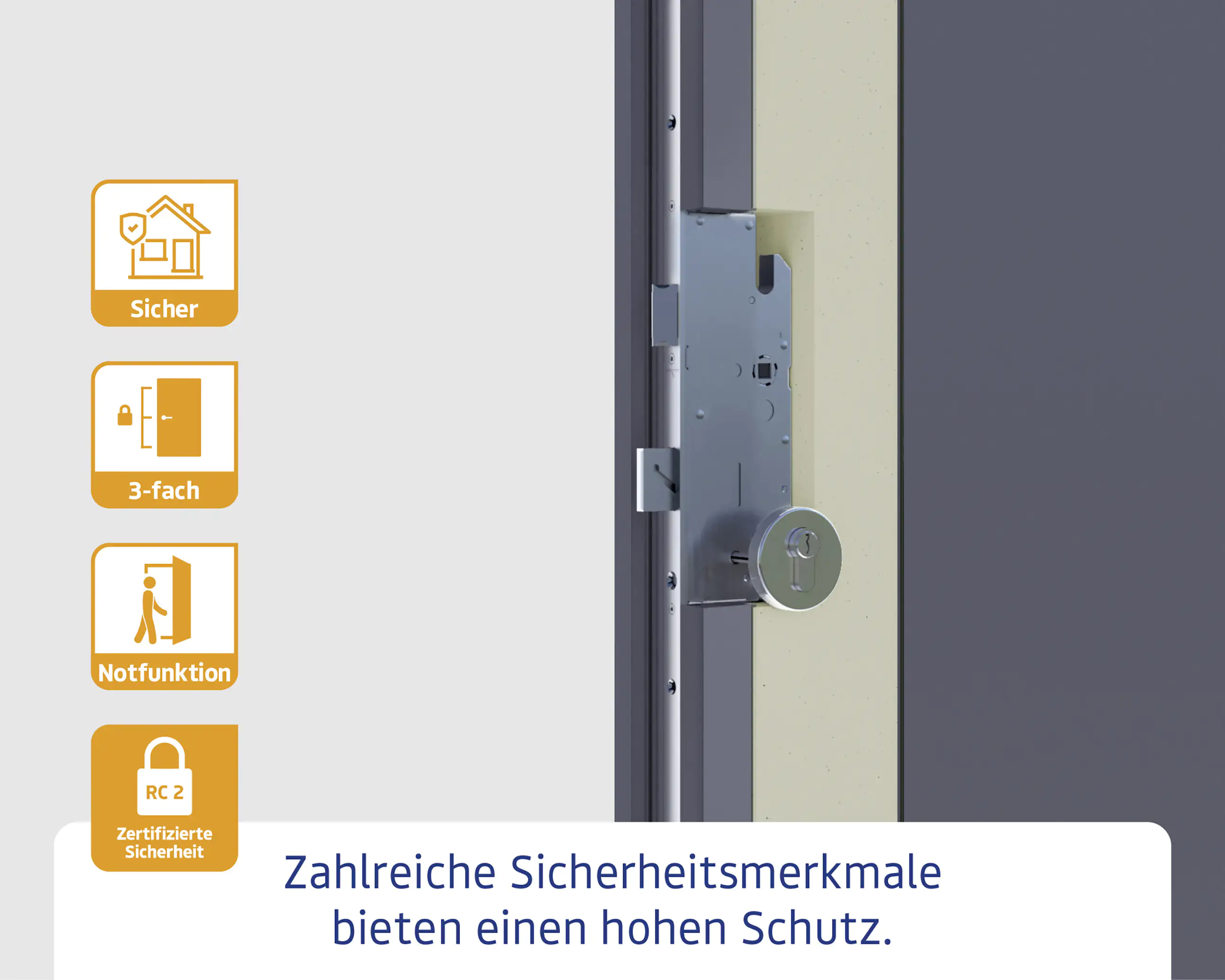 EcoStar Haustür ISOPRO Secur IPS 020 RC2 anthrazitgrau 110 x 210 cm EcoStar Haustür ISOPRO Secur IPS 020 RC2 anthrazitgrau 110 x 210 cm
