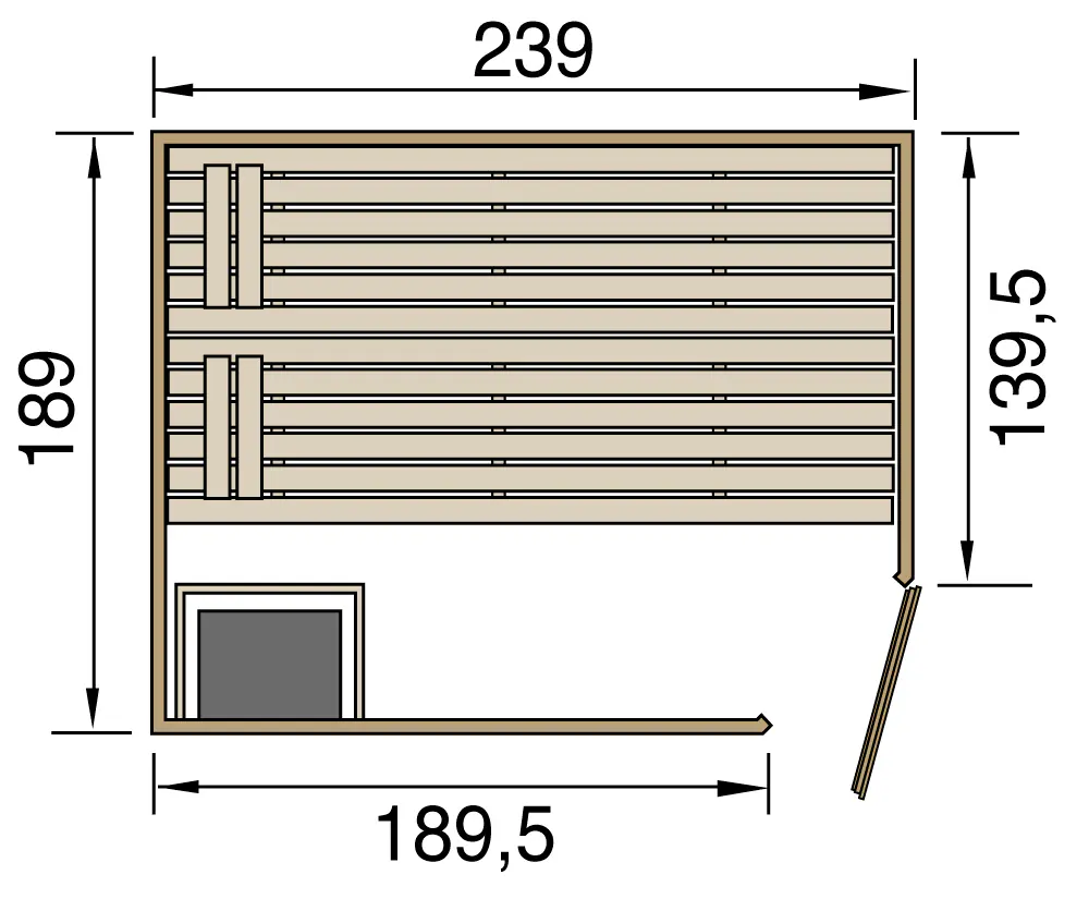 Weka Massivholz-Sauna Valida Eck Gr. 4 Sparset 9,0 kw OS