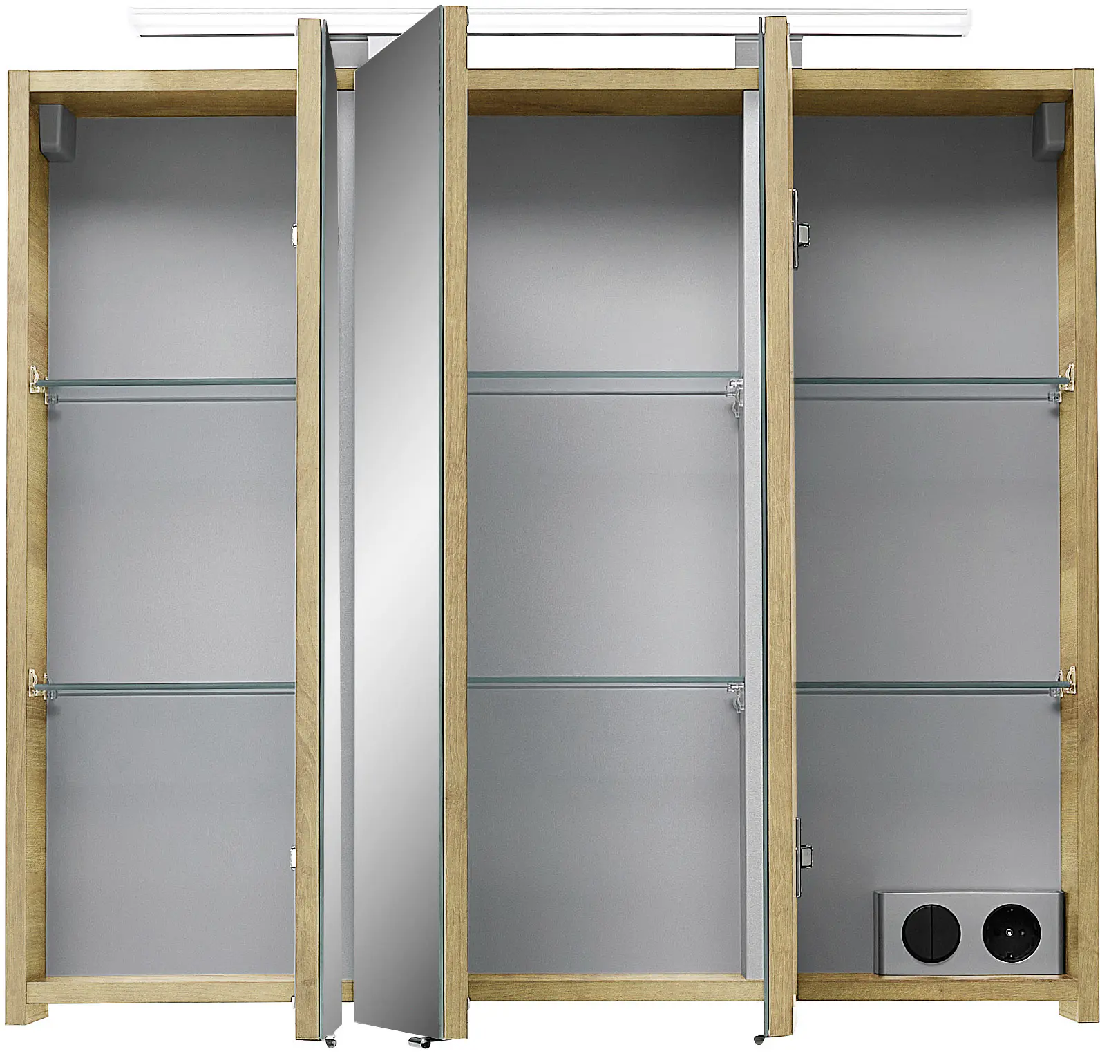 Primaster Spiegelschrank Düsseldorf mit Beleuchtung riviera 80 x 70 cm