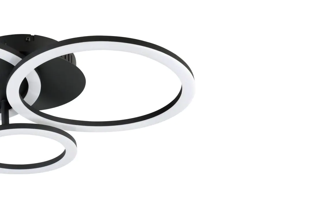 Eglo Connect LED Deckenleuchte Parrapos-Z schwarz 54,5 x 44,5 cm