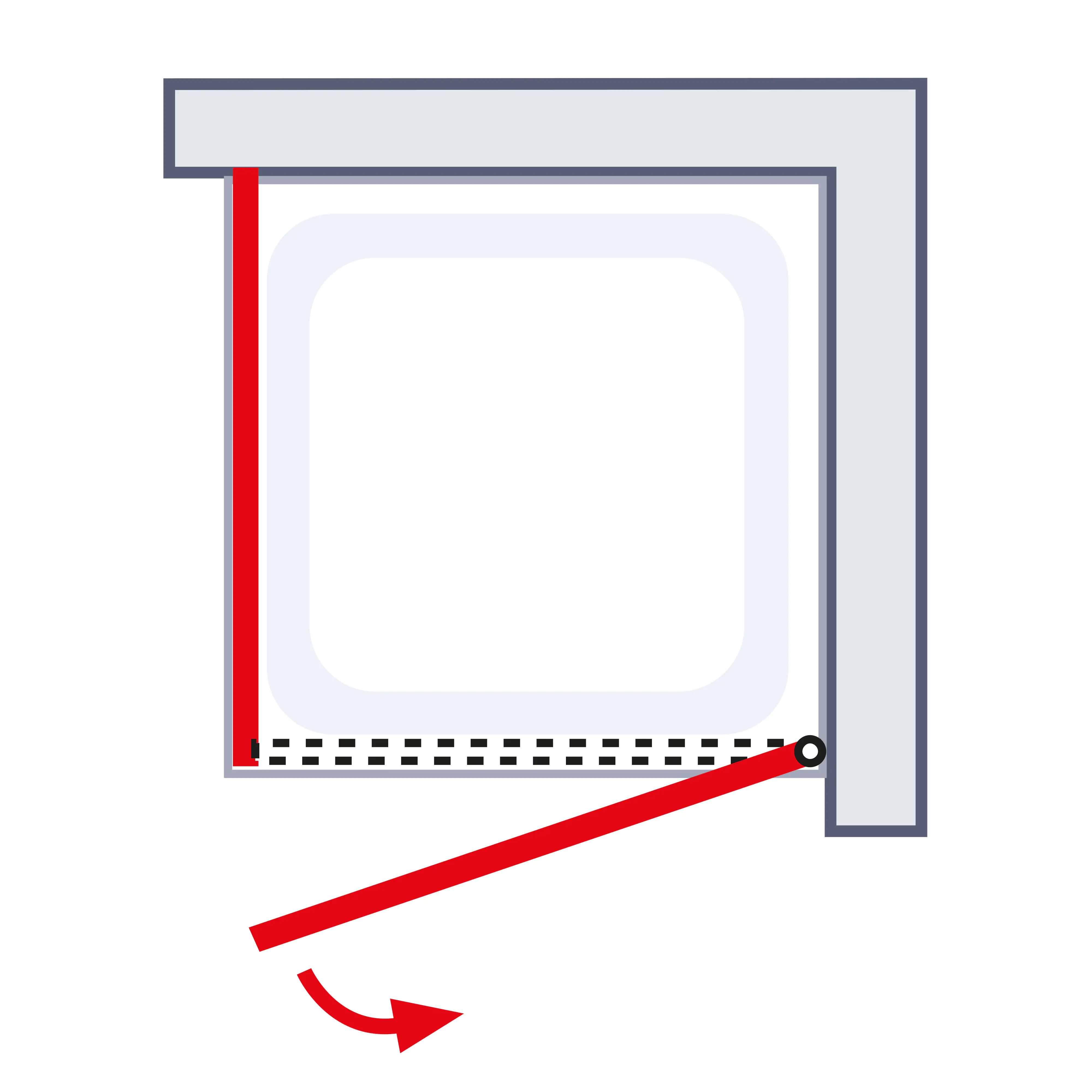 Schulte Drehtür Seitenwand 90 x 90 x 192 cm Alexa Style 2.0