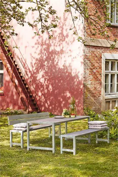 Plus Plankenbank 176 x 38 x 44 cm graubraun