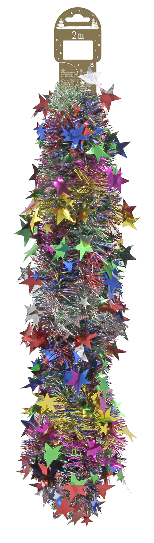 Christbaumschmuck Girlande 200 cm mit Sternen rot, blau Christbaumschmuck Girlande 200 cm mit Sternen rot, blau