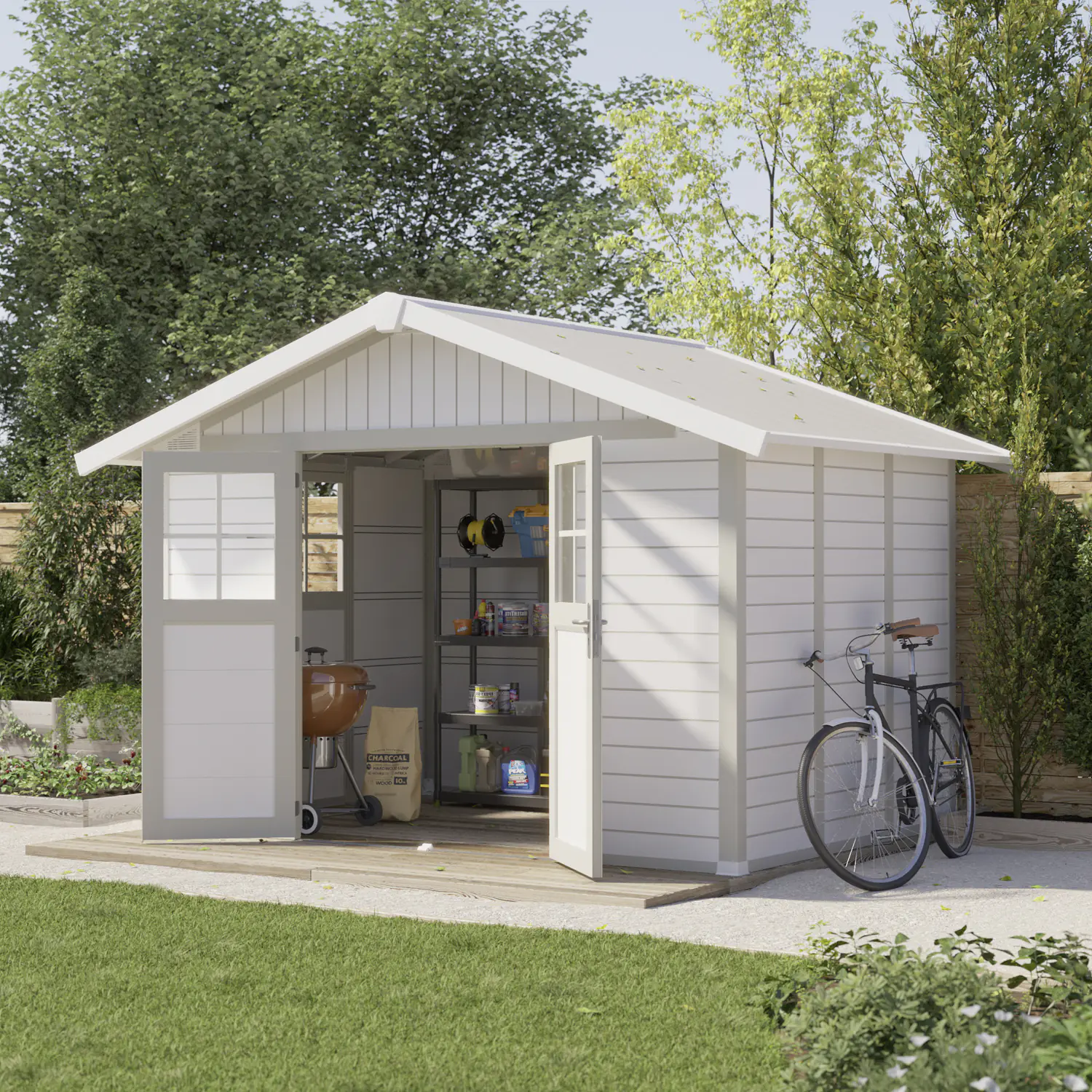 Grosfillex Gartenhaus Deco H 7,5 370 x 298 cm (inkl. Dachüberstand)