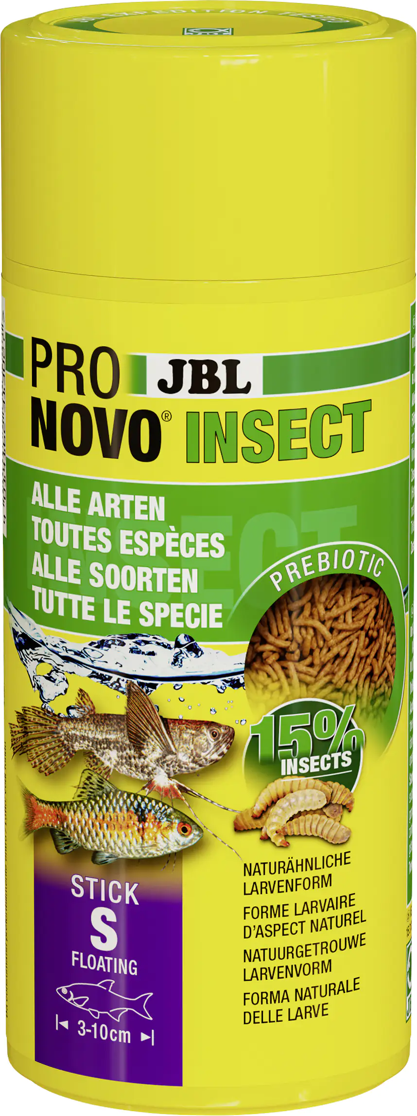 JBL Fischfutter Pronovo Insect Stick S Insektensticks Fischfutter 250 ml