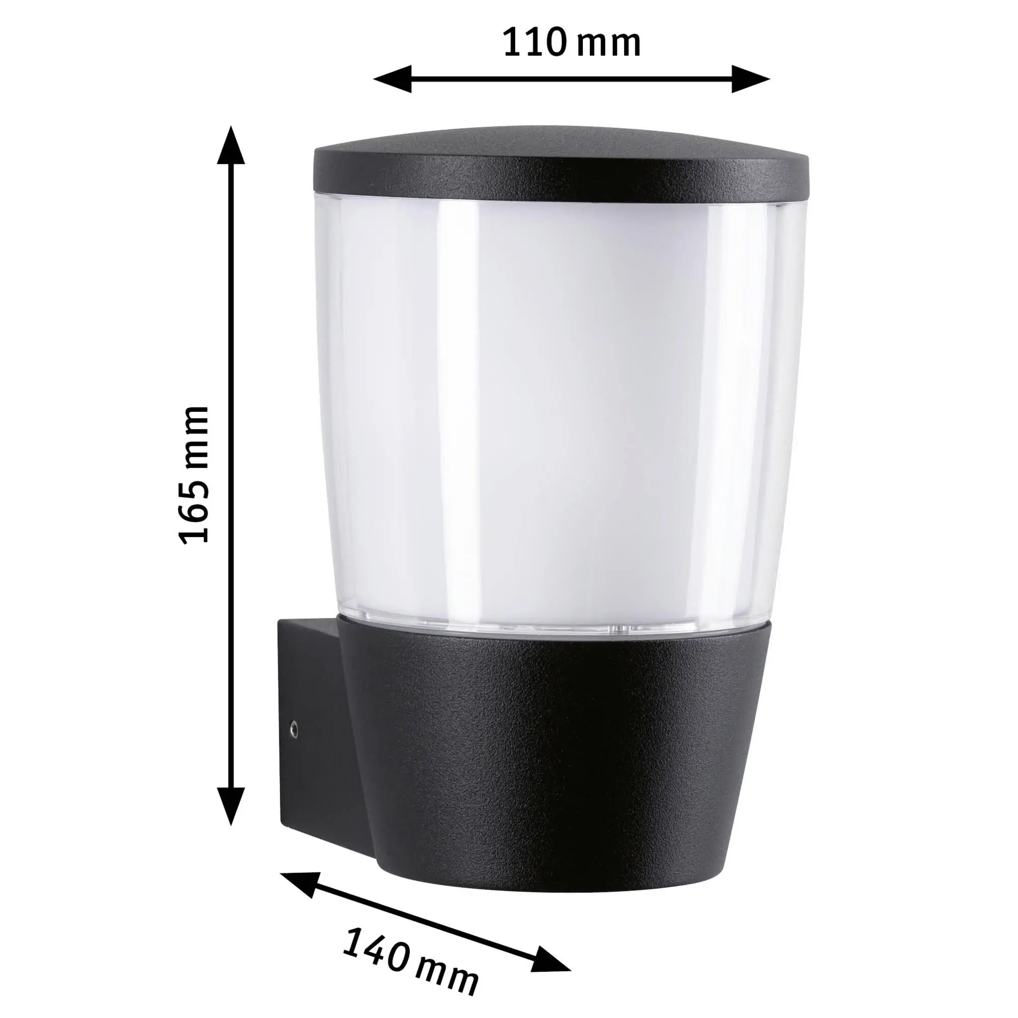 Paulmann LED Außen-Wandleuchte Bako anthrazit 16,5 x 11 cm E14