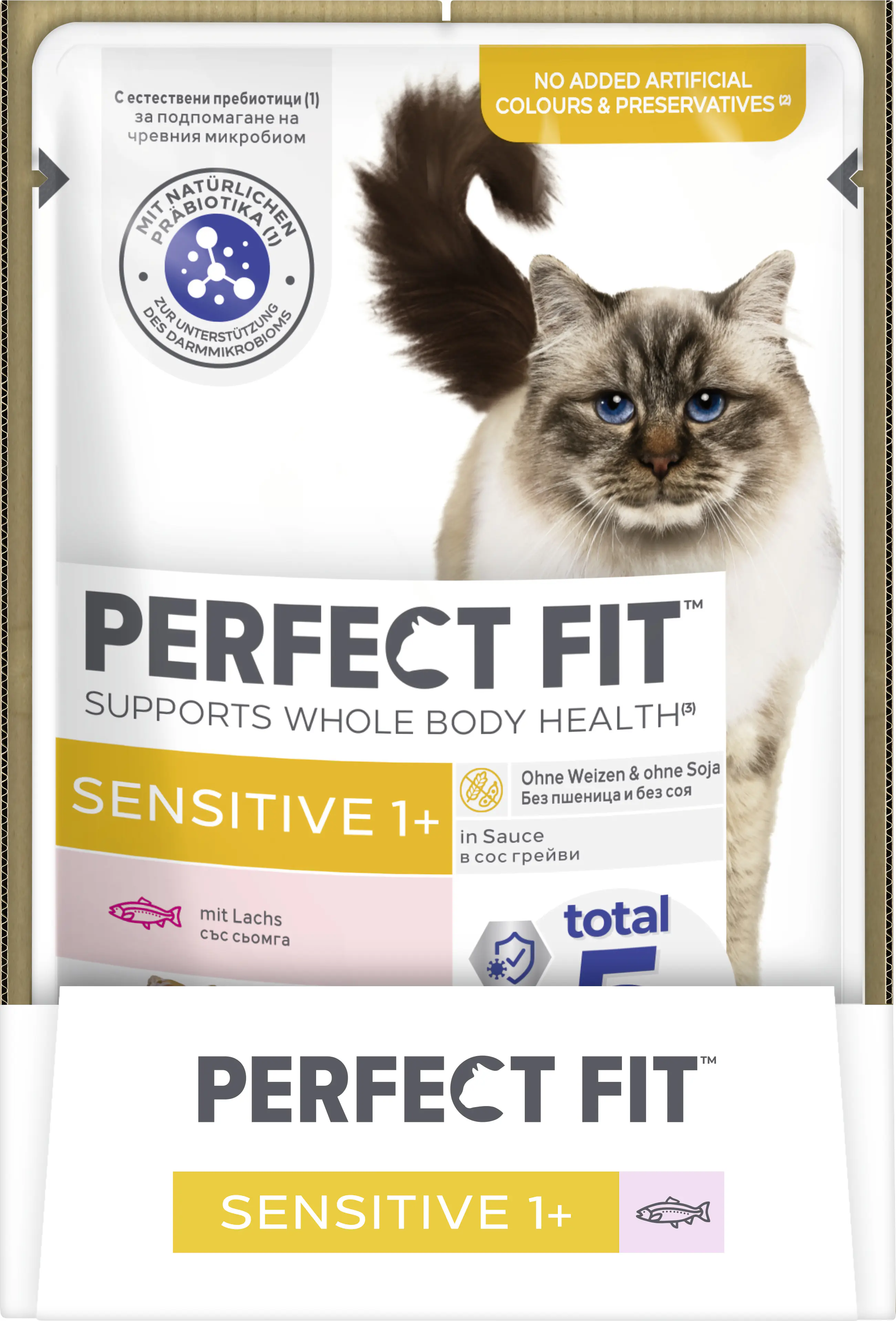Perfect Fit Katzenfutter Sensitive mit Lachs Portionsbeutel à 85 g
