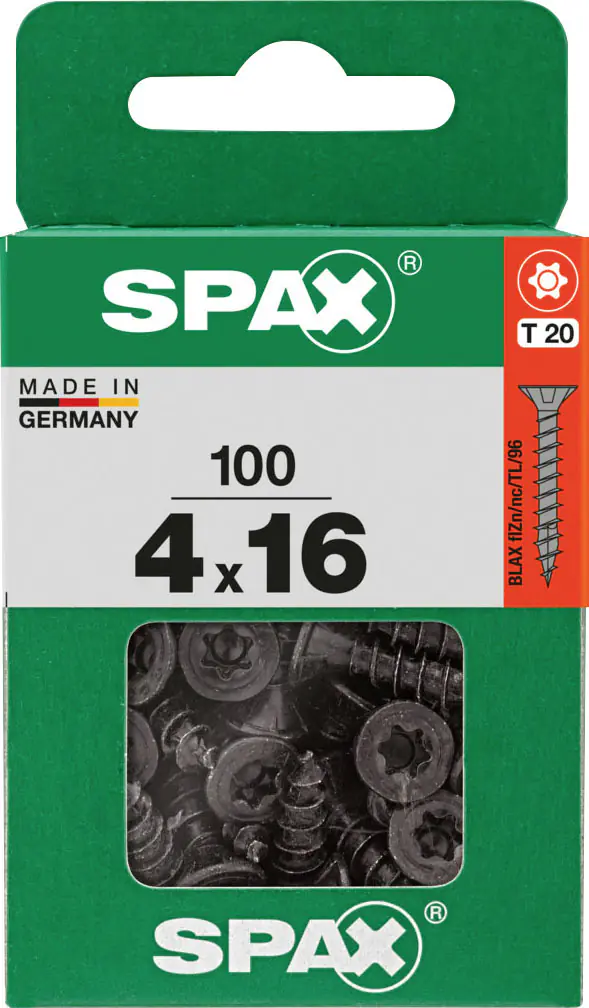Spax Universalschrauben 4 x 16 mm T20 Vollgewinde - 100 Stk. 