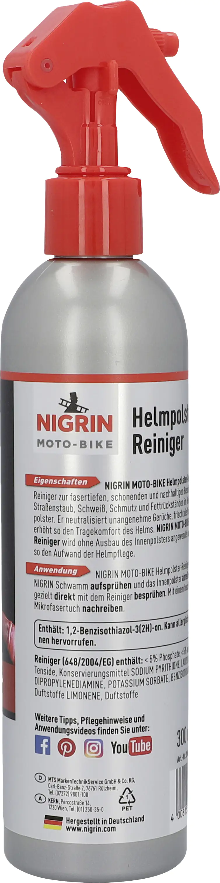 Nigrin MOTO-BIKE Helmpolster-Reiniger 300ml