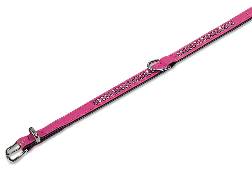 Nobby Halsband Crystal fuchsia/schwarz