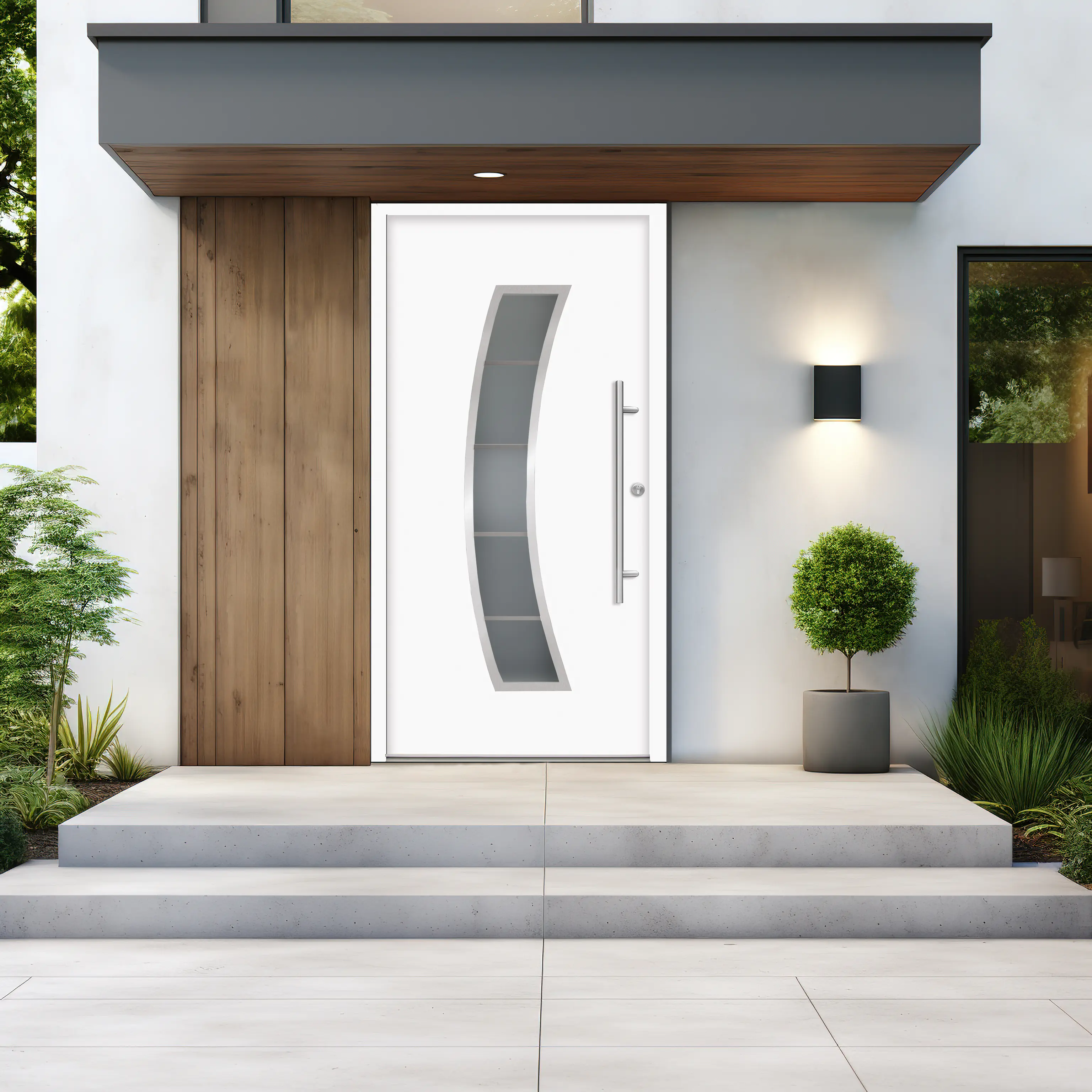 Splendoor Haustür Passivedoor Premium P14 Weiß DIN Rechts 100 x 210 cm