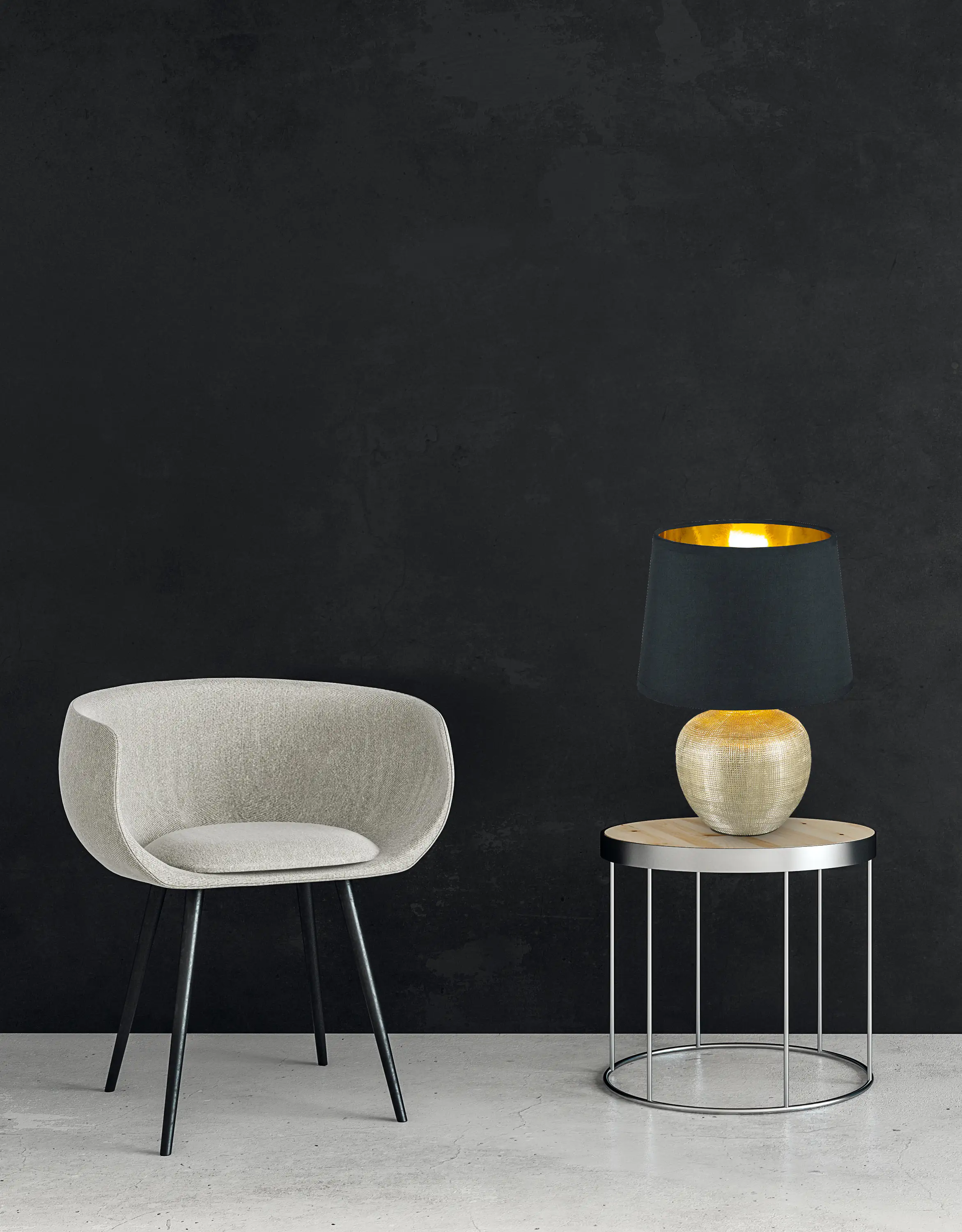 4017807345957_1 Reality Leuchten Tischleuchte Luxor goldfarbig