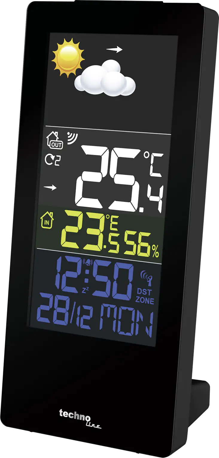 Technoline Wetterstation WS 6446 LED-Display Innen- und Außentemperatur