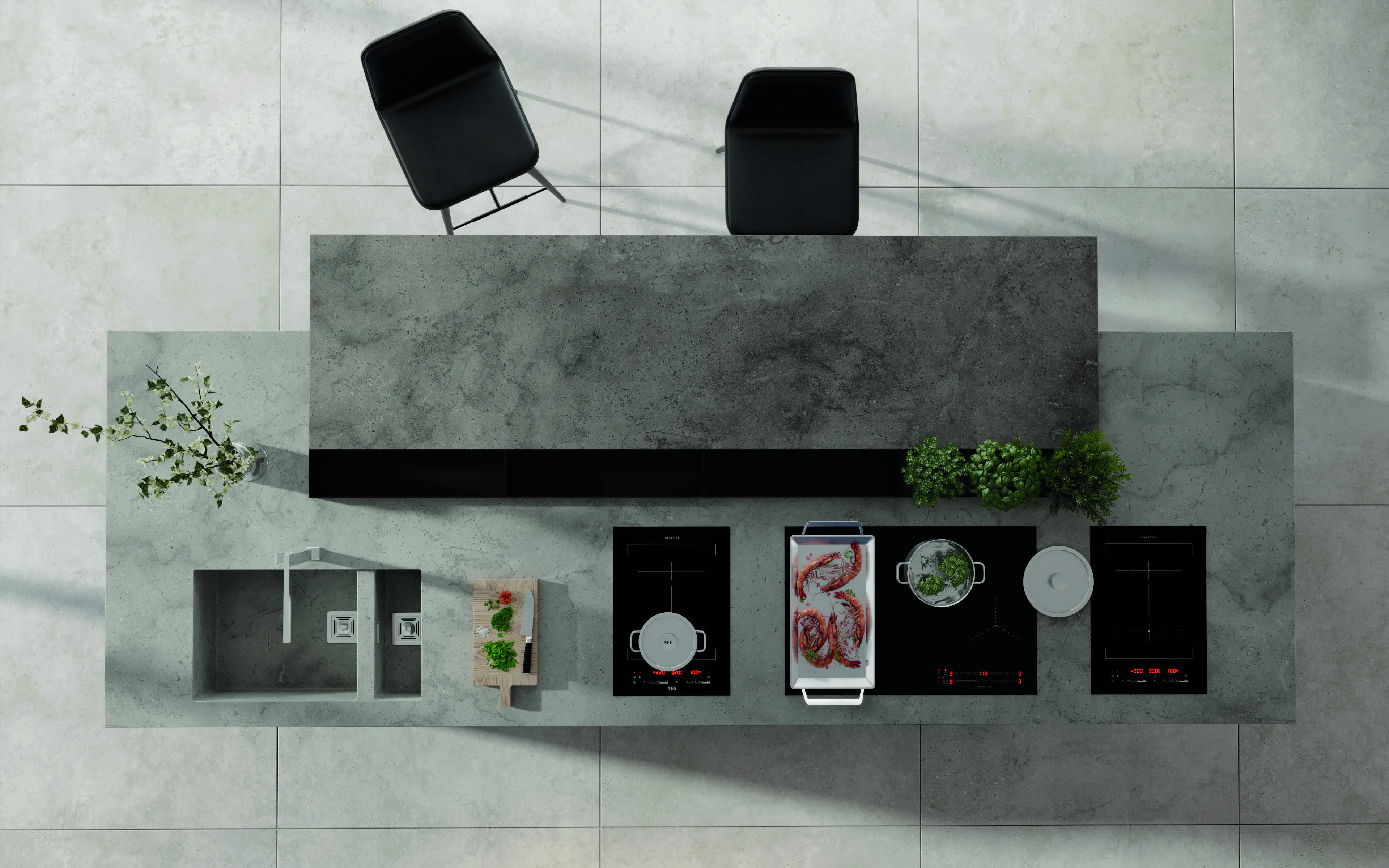 Kronoflooring Arbeitsplatte Dovetail Arosa 186 x 63,5 x 3,8 cm eiche