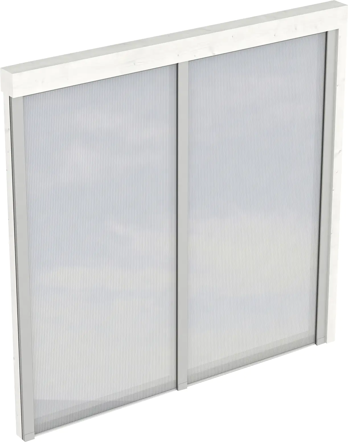 SKAN HOLZ Seitenwand m. Polycarbonatplatten 205 x 200 cm Fichte