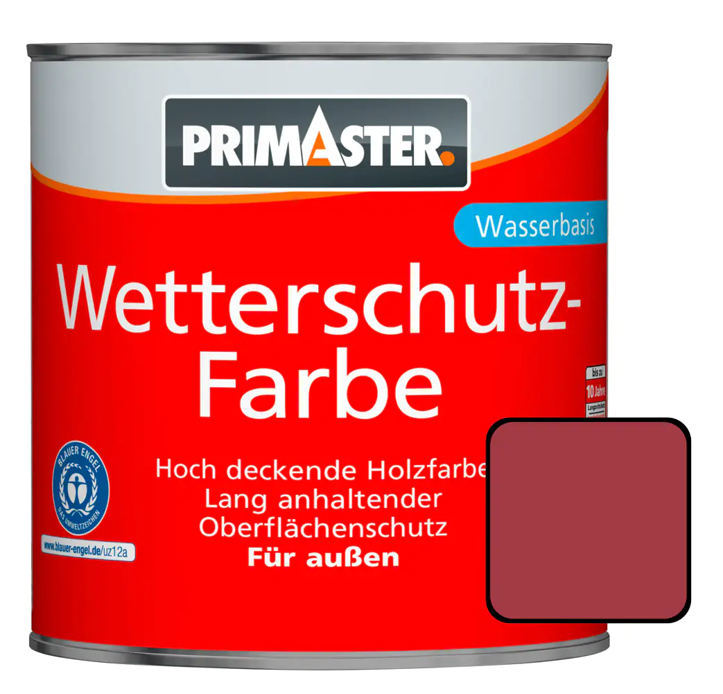Primaster Wetterschutzfarbe 750 ml schwedenrot Primaster Wetterschutzfarbe 750 ml schwedenrot